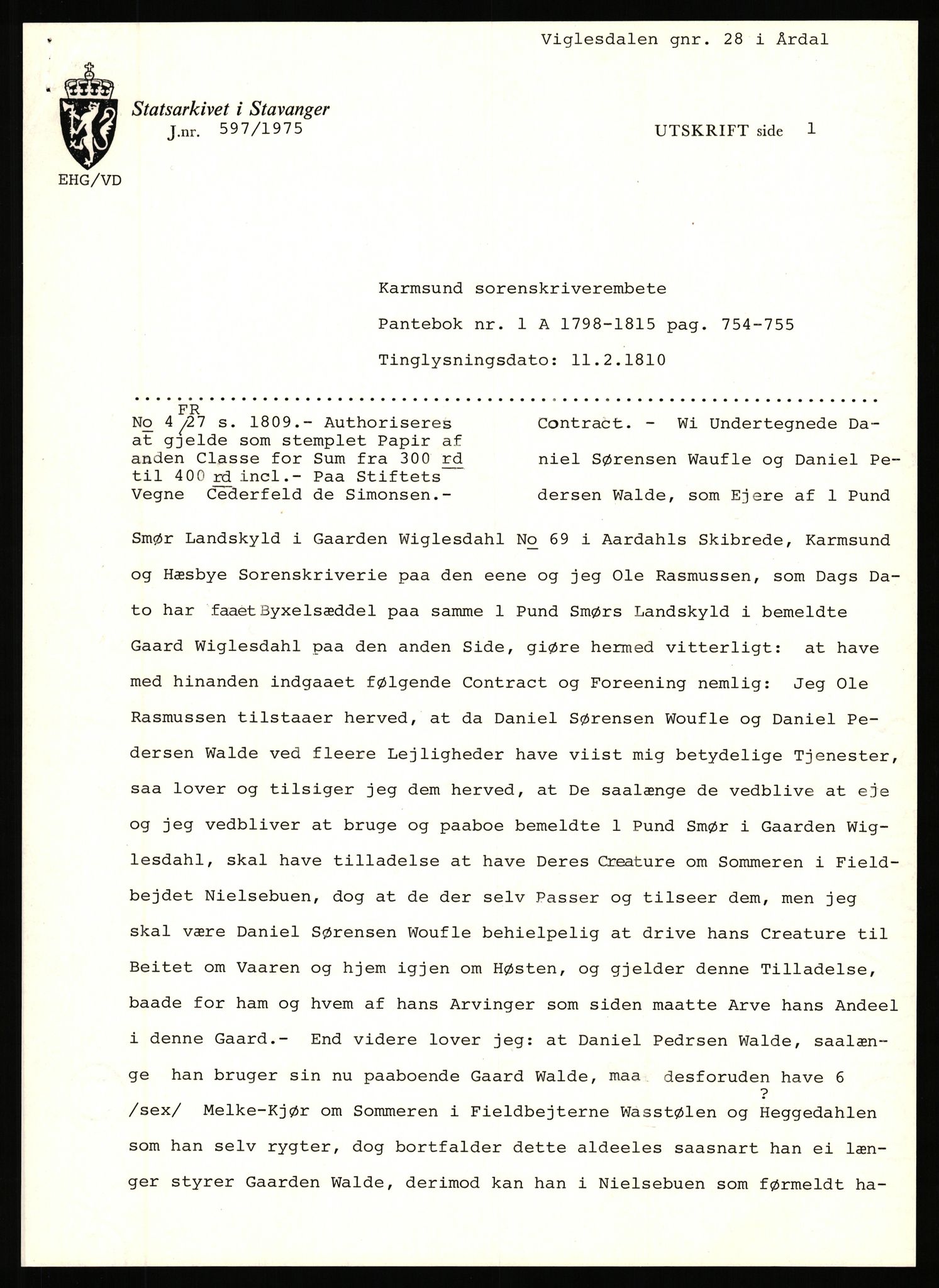Statsarkivet i Stavanger, AV/SAST-A-101971/03/Y/Yj/L0094: Avskrifter sortert etter gårdsnavn: Vetrhus - Vik i Nerstrand, 1750-1930, p. 545