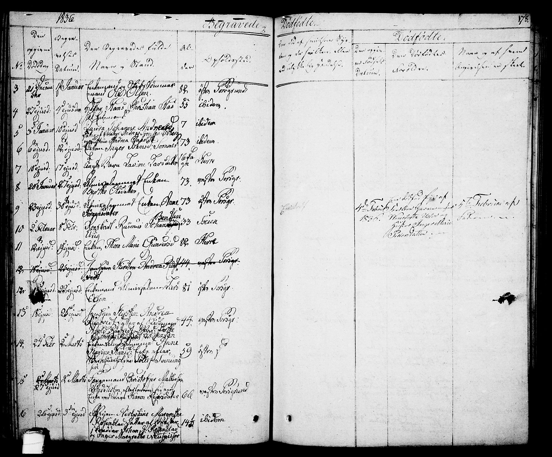 Porsgrunn kirkebøker , SAKO/A-104/F/Fa/L0005: Parish register (official) no. 5, 1828-1840, p. 178