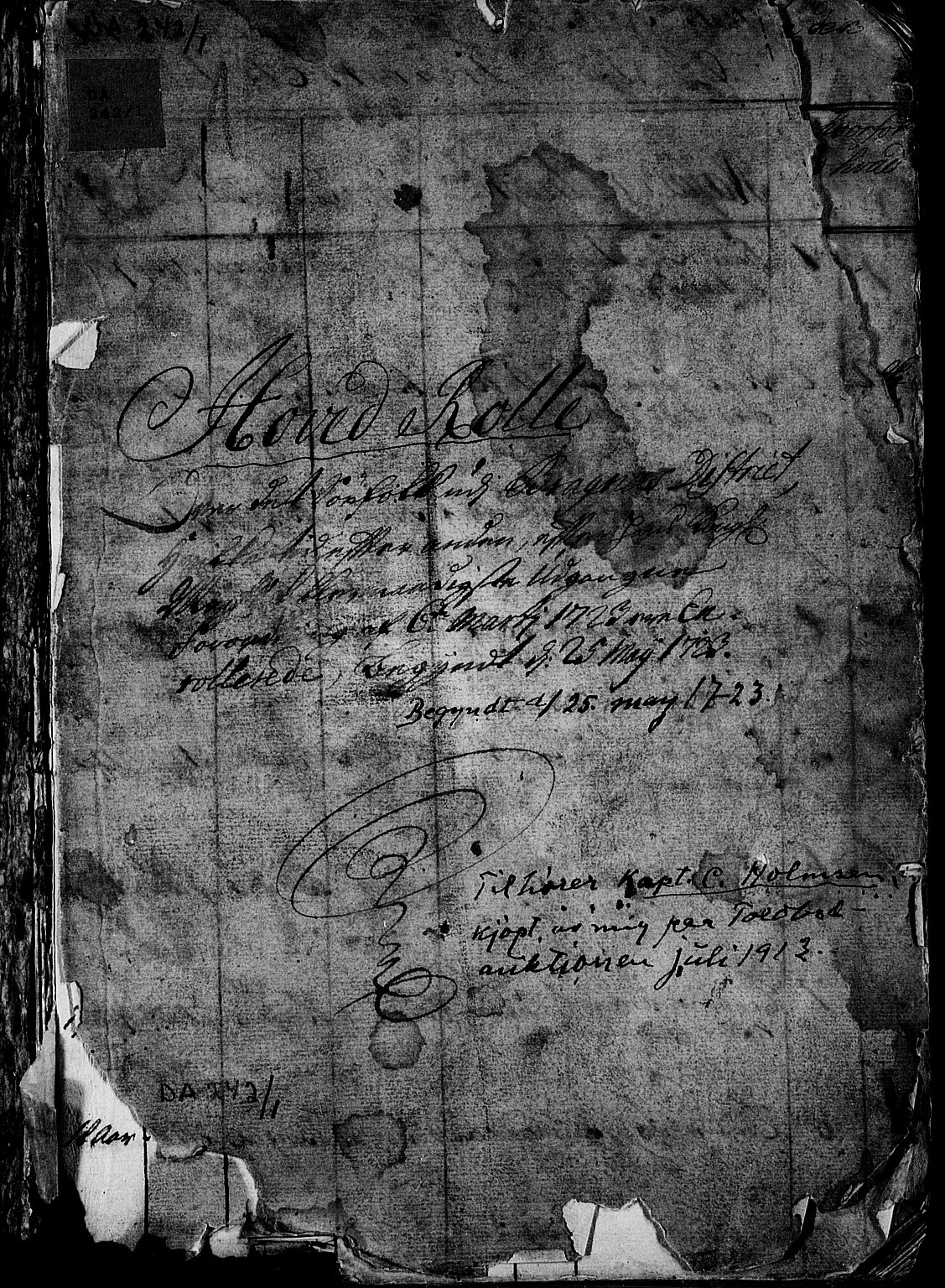 Drammen innrulleringsdistrikt, AV/SAKO-A-781/F/Fa/L0003: Hovedrulle over sjøfolk i Bragernes distrikt som har blitt innrullert, 1723-1726, p. 2