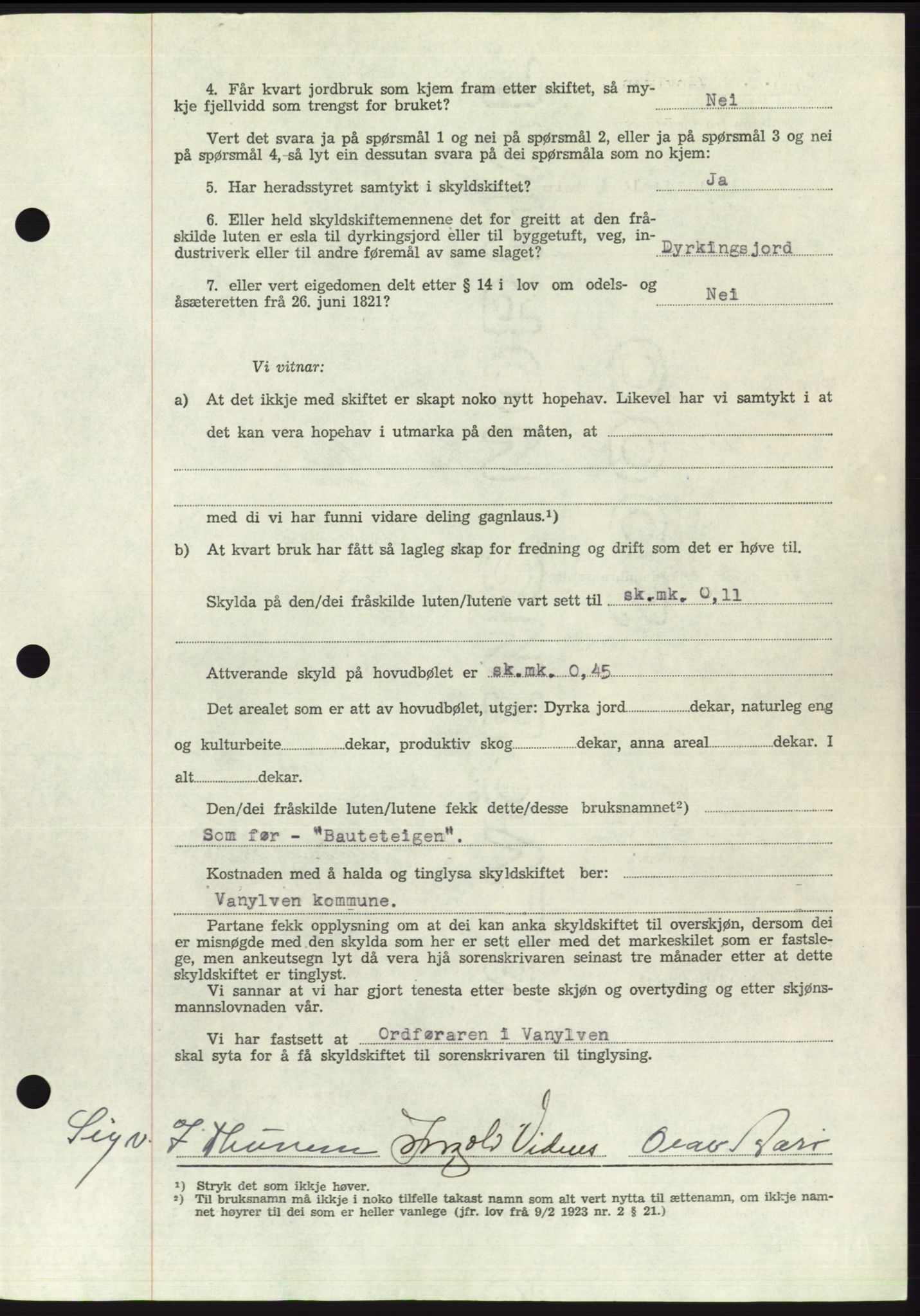 Søre Sunnmøre sorenskriveri, AV/SAT-A-4122/1/2/2C/L0110: Mortgage book no. 36A, 1958-1958, Diary no: : 2027/1958