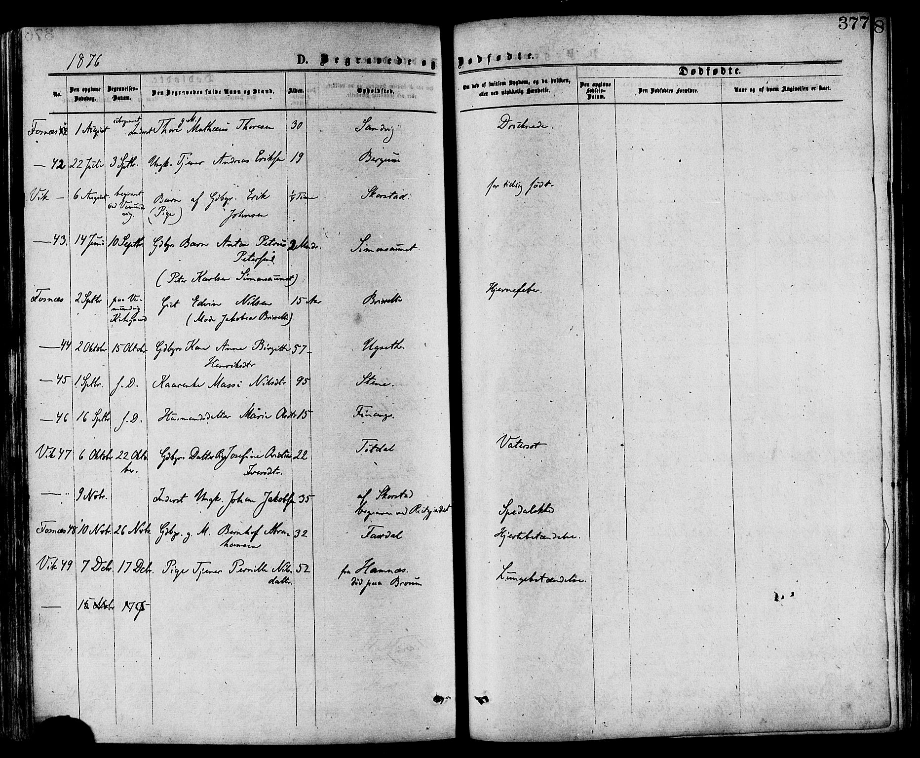 Ministerialprotokoller, klokkerbøker og fødselsregistre - Nord-Trøndelag, SAT/A-1458/773/L0616: Parish register (official) no. 773A07, 1870-1887, p. 377