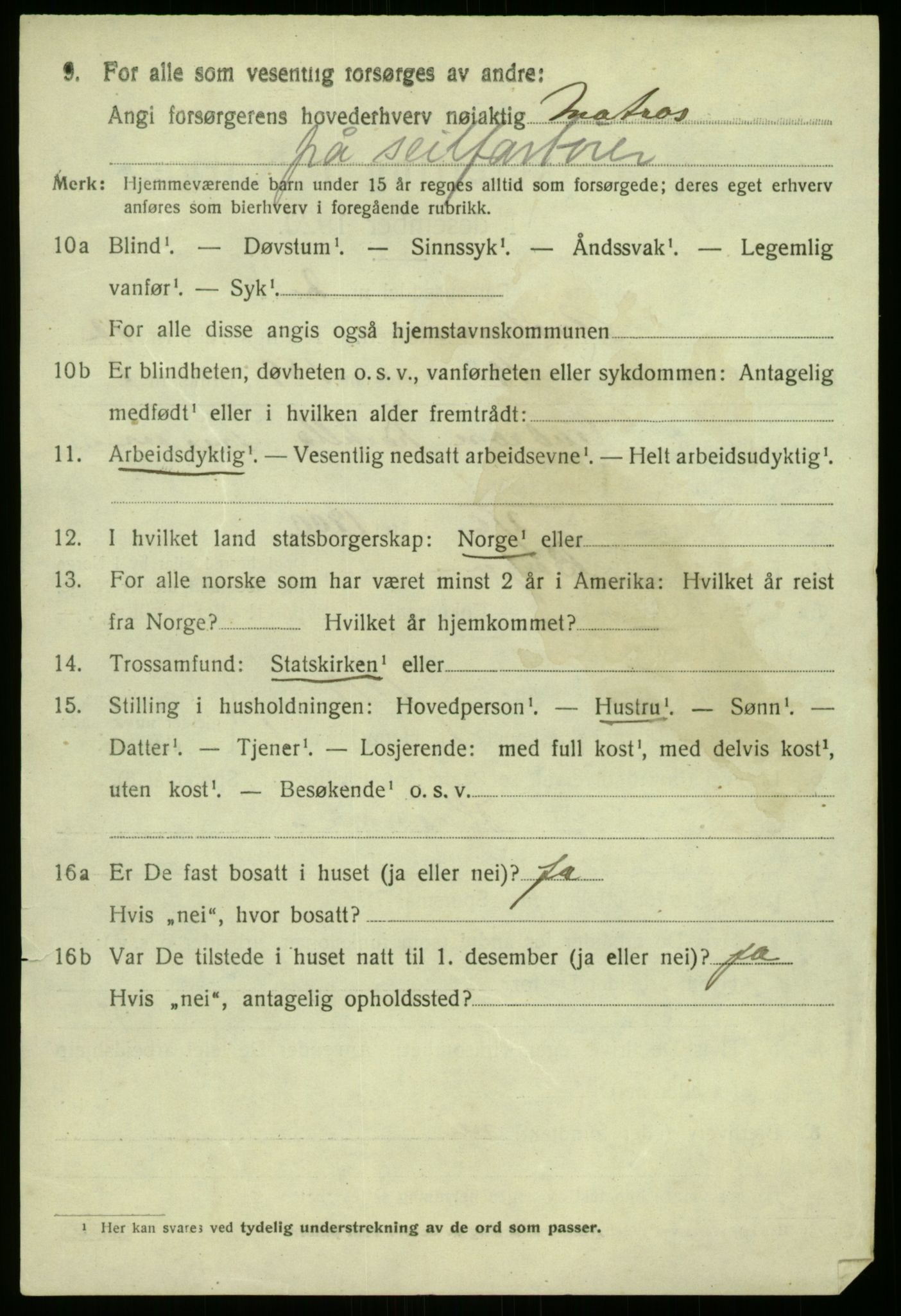 SAB, 1920 census for Austrheim, 1920, p. 4511