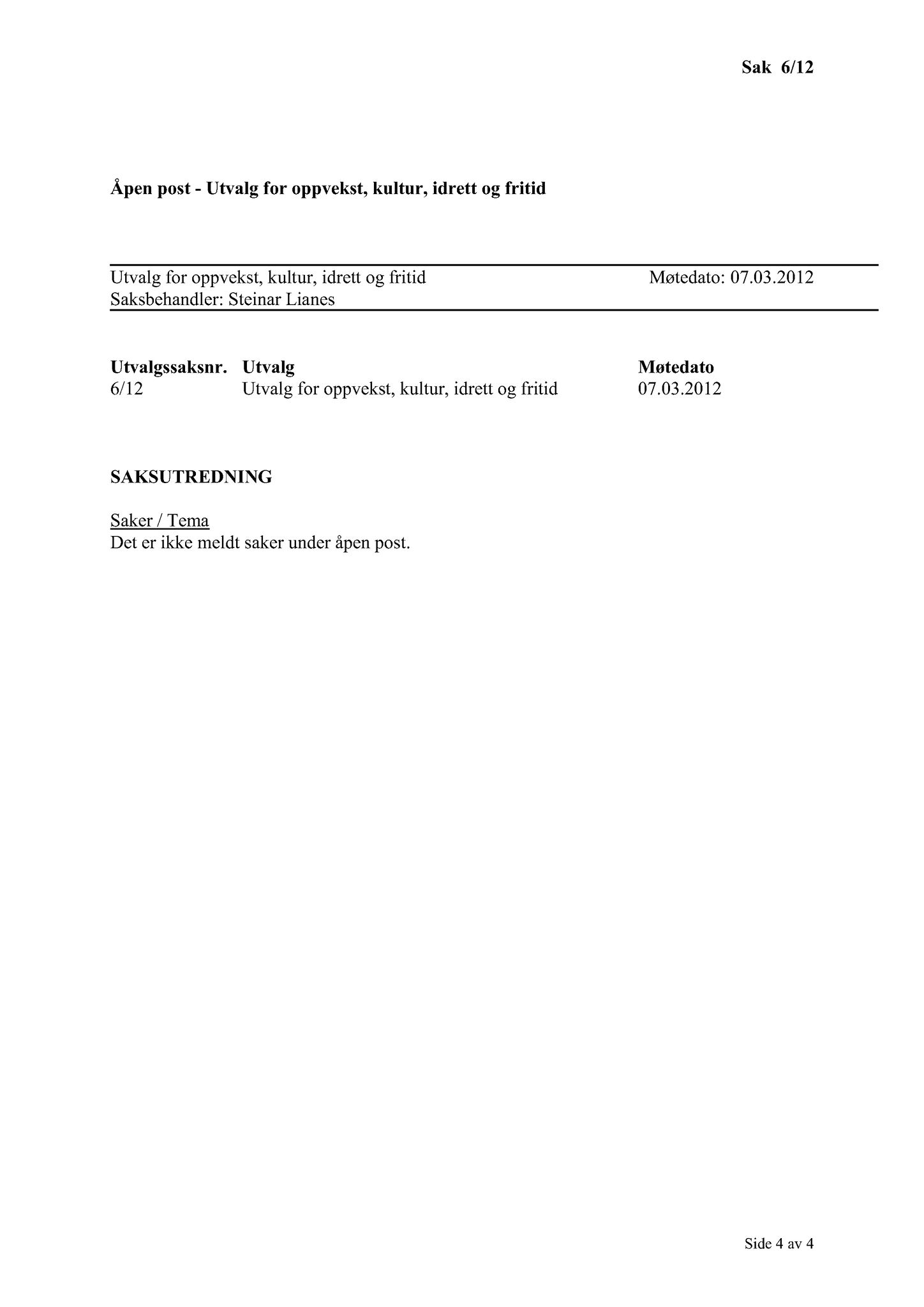 Klæbu Kommune, TRKO/KK/04-UO/L003: Utvalg for oppvekst - Møtedokumenter, 2012, p. 50