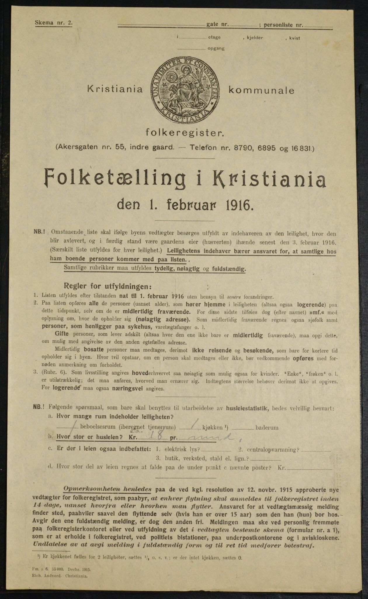 OBA, Municipal Census 1916 for Kristiania, 1916, p. 47888