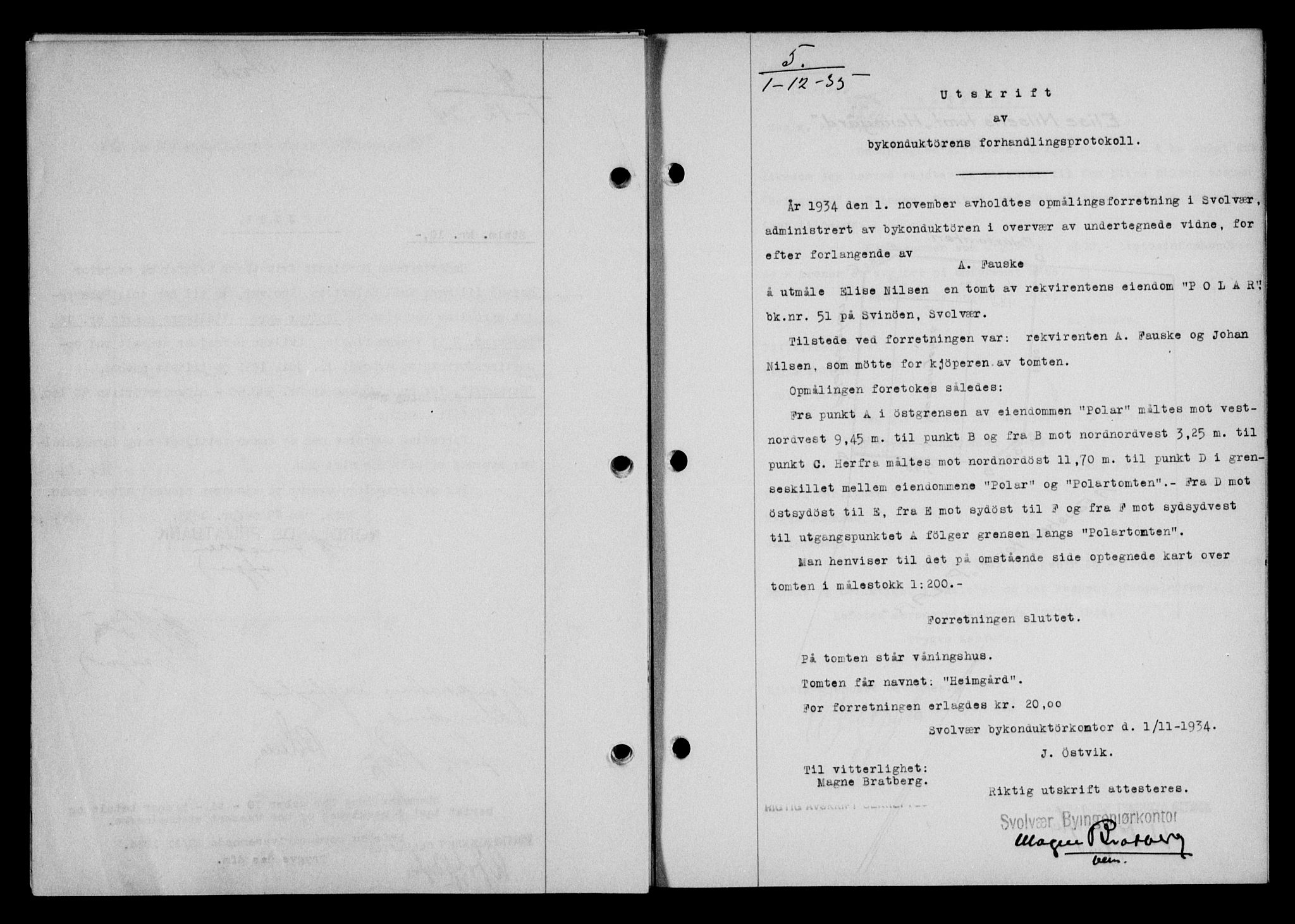 Lofoten sorenskriveri, AV/SAT-A-0017/1/2/2C/L0030b: Mortgage book no. 30b, 1934-1934, Deed date: 01.12.1934