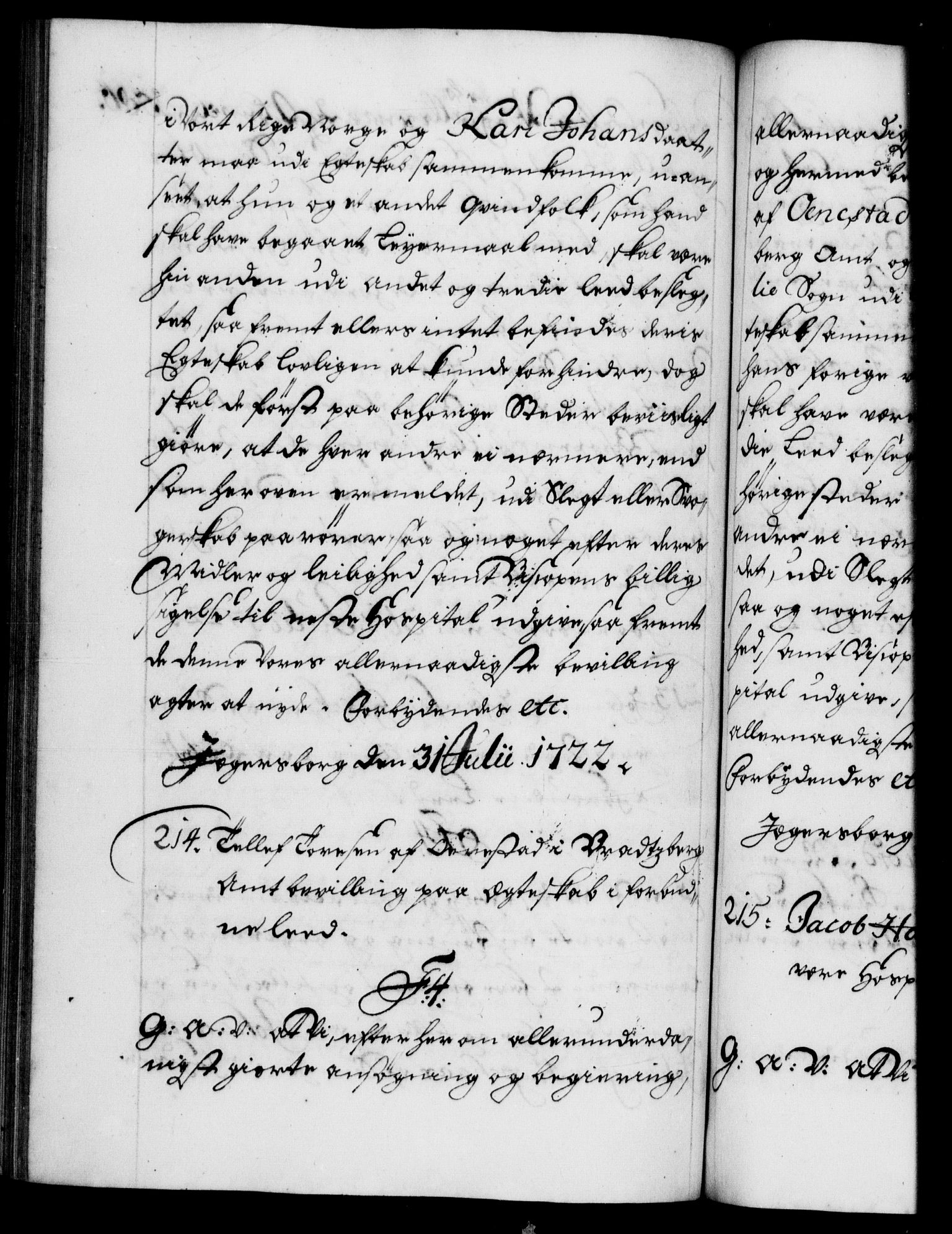 Danske Kanselli 1572-1799, RA/EA-3023/F/Fc/Fca/Fcaa/L0023: Norske registre, 1720-1722, p. 586b