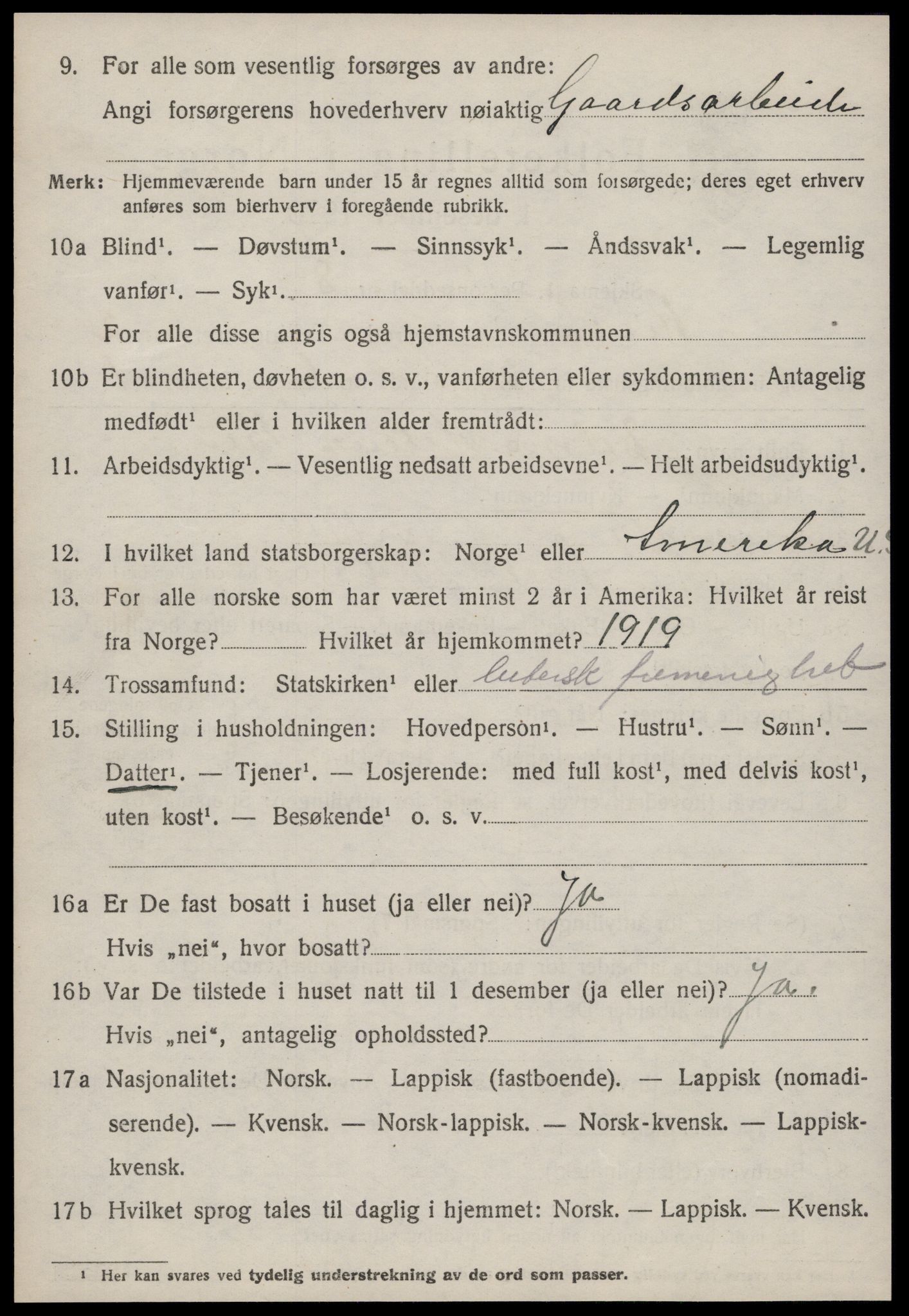 SAT, 1920 census for Rissa, 1920, p. 1626