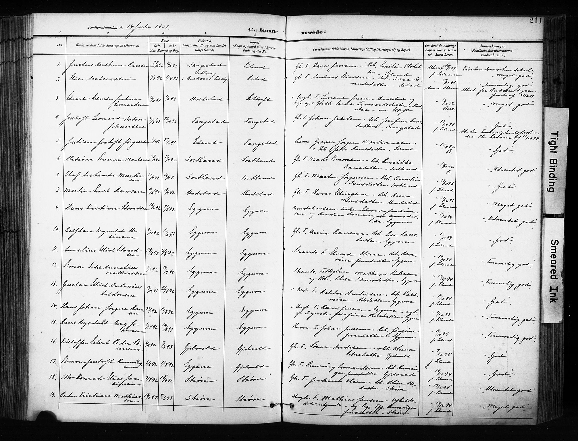 Ministerialprotokoller, klokkerbøker og fødselsregistre - Nordland, AV/SAT-A-1459/880/L1134: Parish register (official) no. 880A08, 1899-1908, p. 211