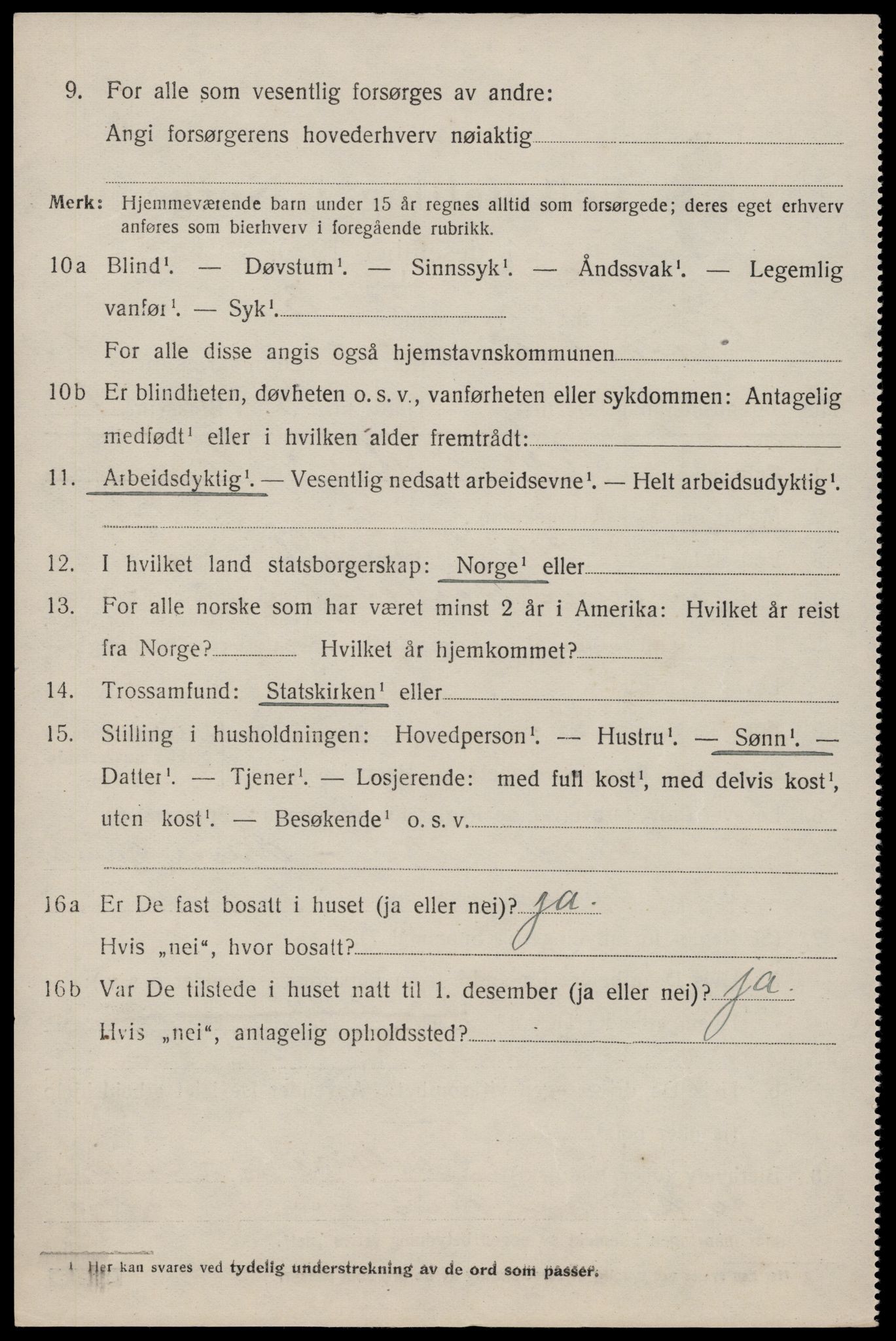 SAST, 1920 census for Torvastad, 1920, p. 5093