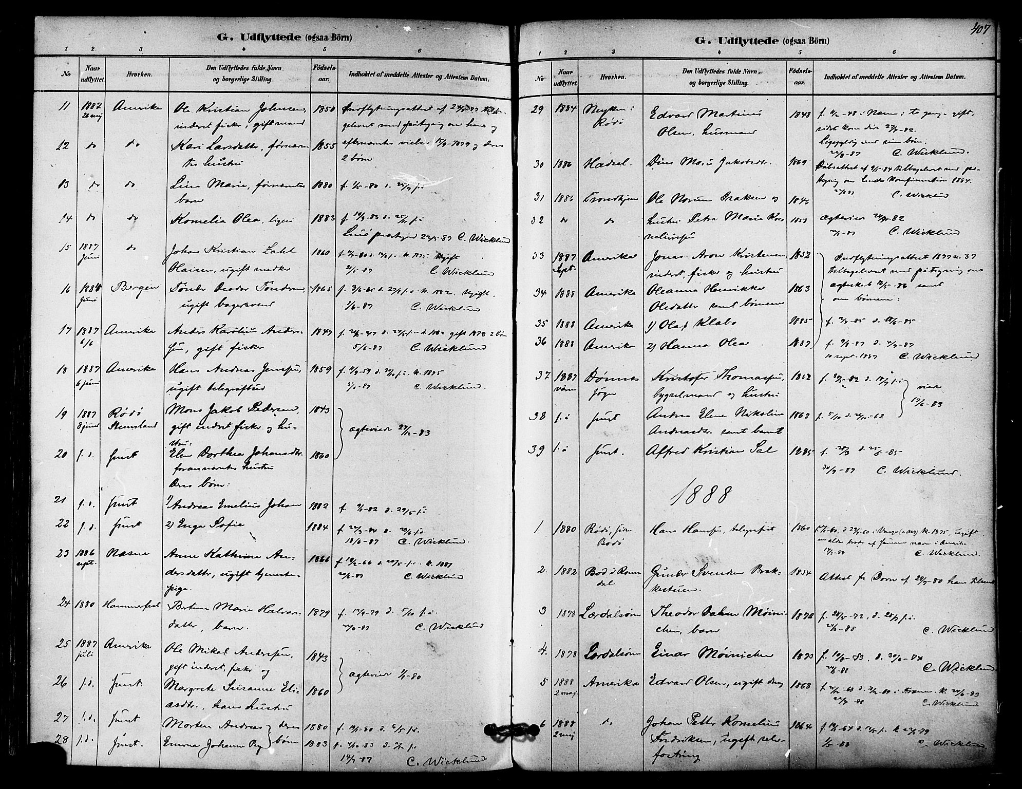 Ministerialprotokoller, klokkerbøker og fødselsregistre - Nordland, SAT/A-1459/839/L0568: Parish register (official) no. 839A05, 1880-1902, p. 407