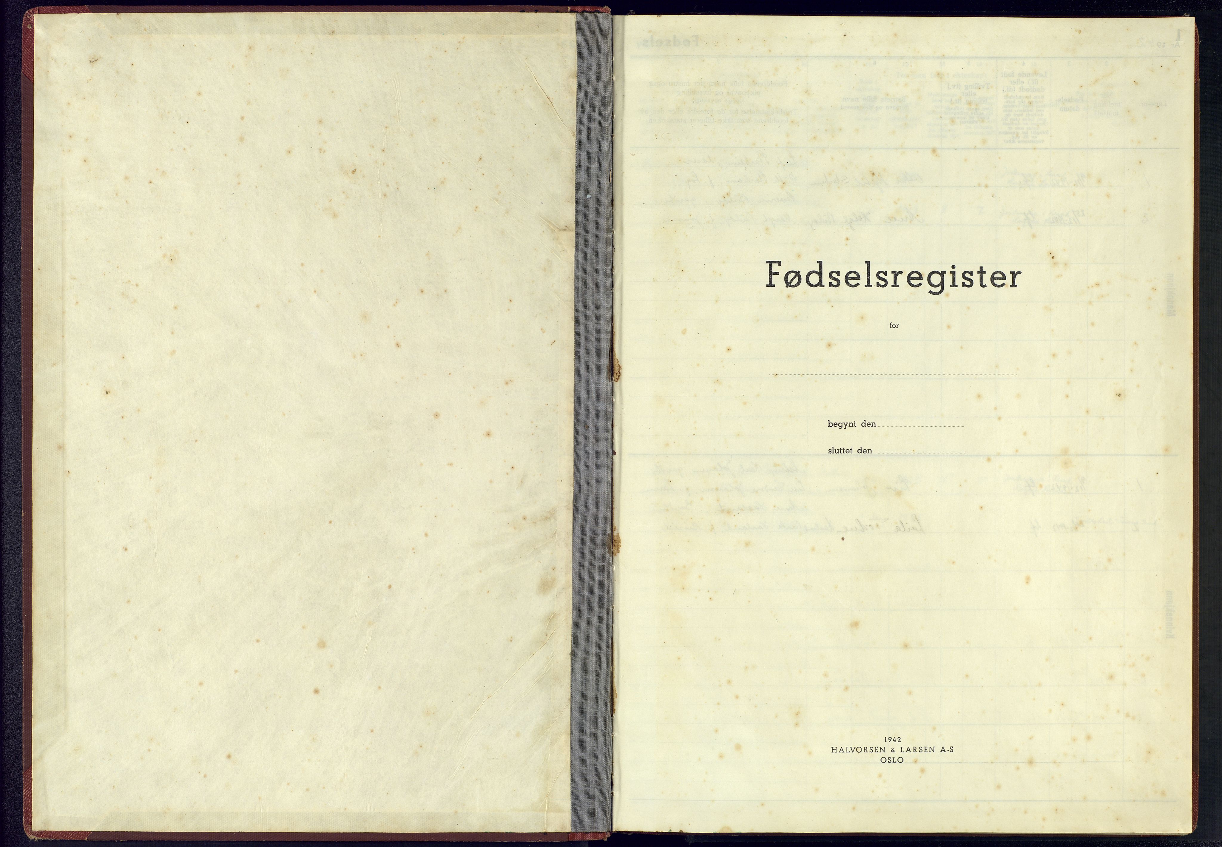 Herad sokneprestkontor, AV/SAK-1111-0018/J/Jb/L0001: Birth register no. A-VI-2, 1942-1945