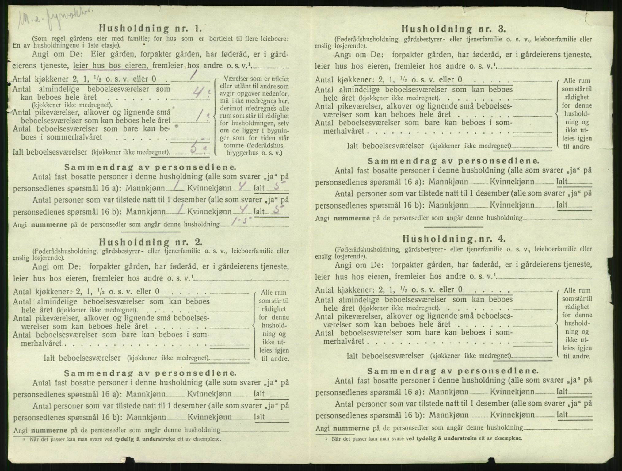 SAT, 1920 census for Sandøy, 1920, p. 437