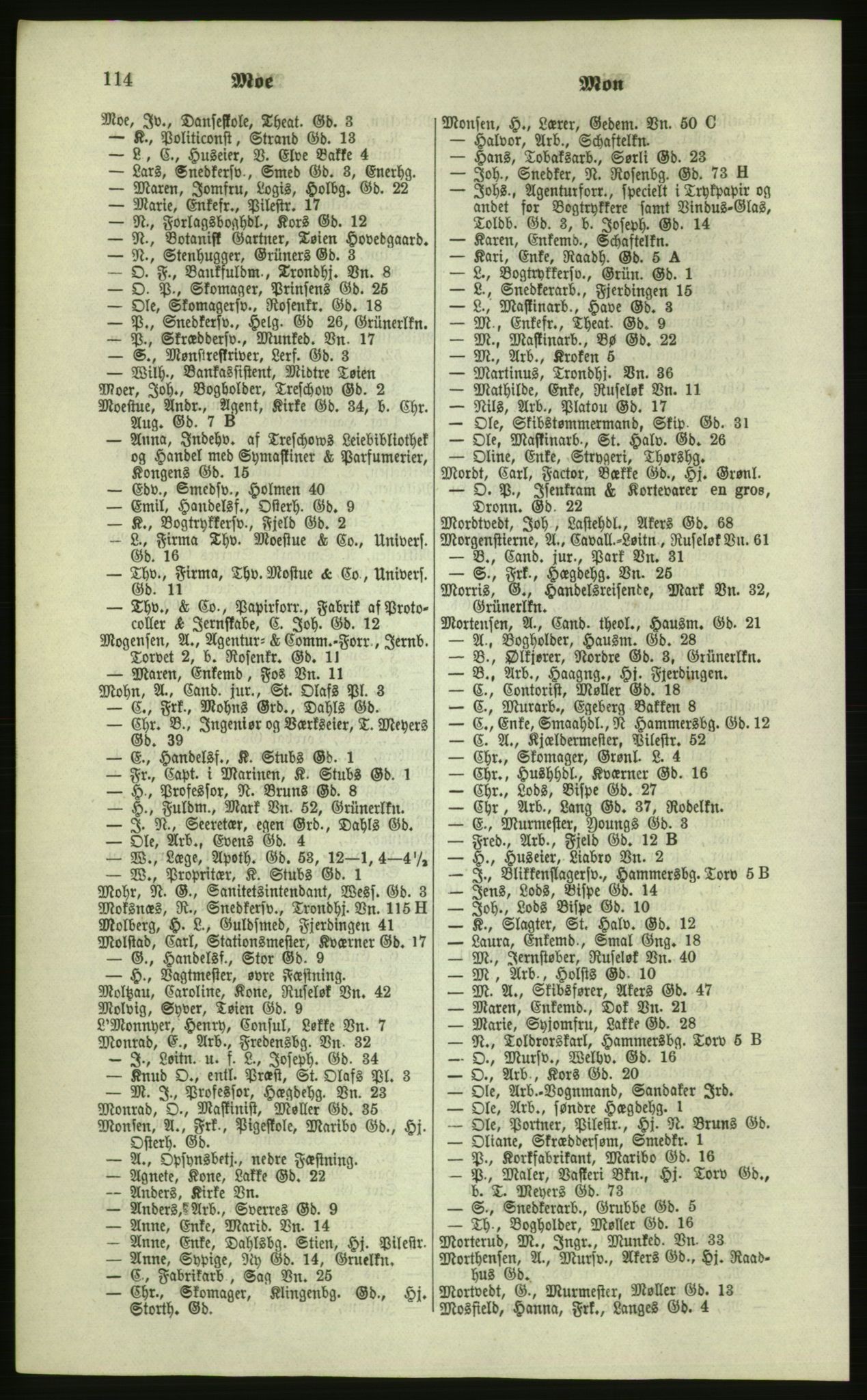 Kristiania/Oslo adressebok, PUBL/-, 1879, p. 114