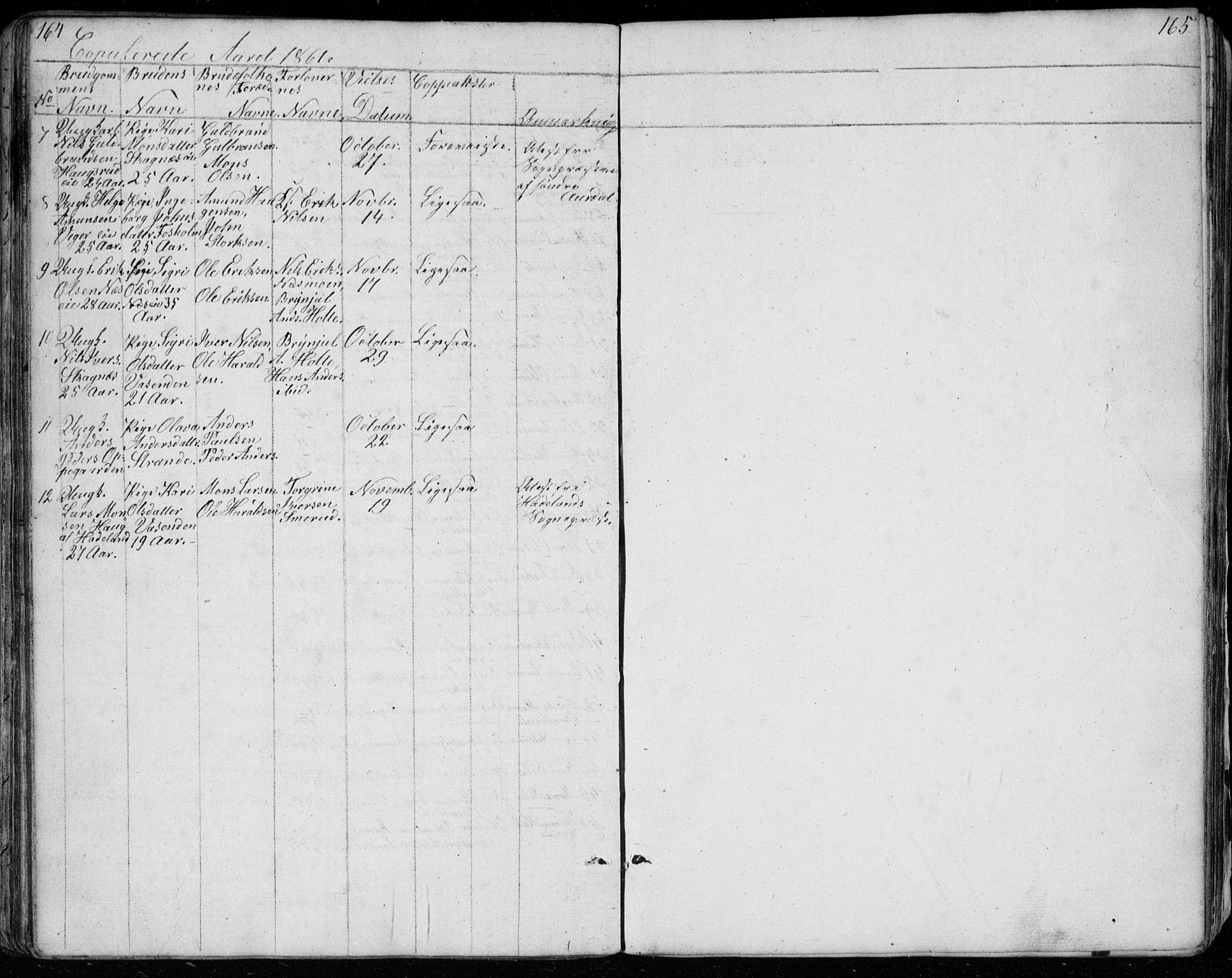 Ådal kirkebøker, SAKO/A-248/G/Ga/L0002: Parish register (copy) no. I 2, 1840-1861, p. 164-165