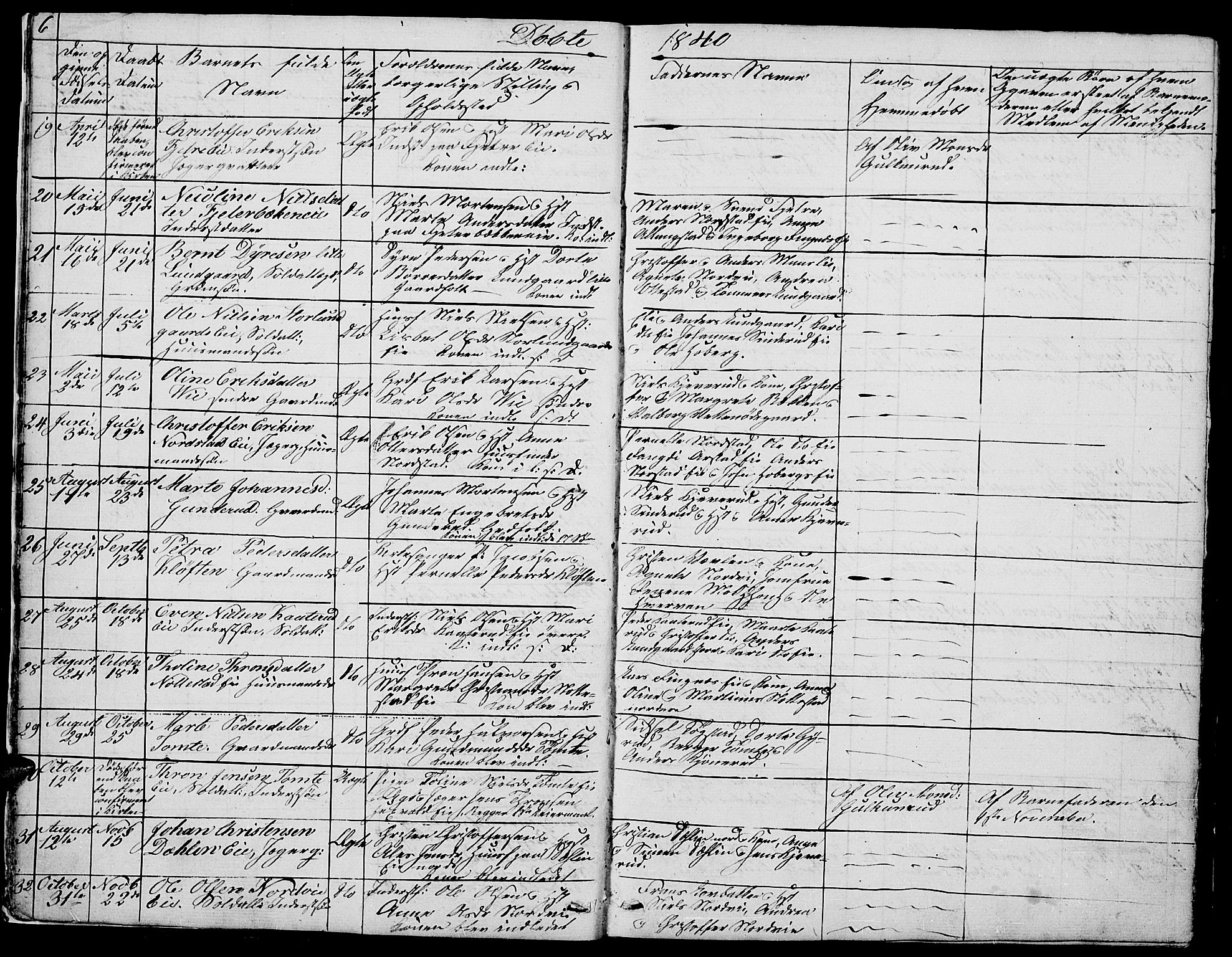 Stange prestekontor, AV/SAH-PREST-002/L/L0002: Parish register (copy) no. 2, 1838-1879, p. 6