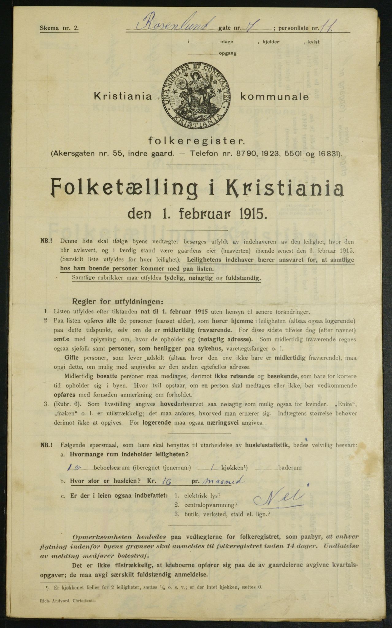 OBA, Municipal Census 1915 for Kristiania, 1915, p. 83727