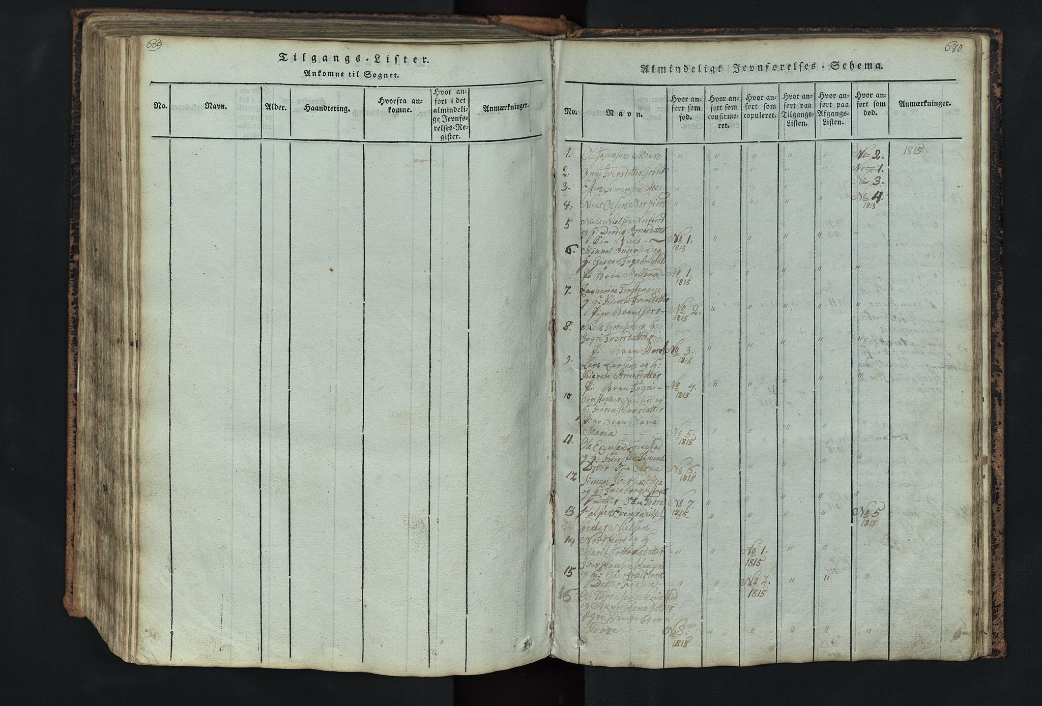 Kvikne prestekontor, SAH/PREST-064/H/Ha/Hab/L0001: Parish register (copy) no. 1, 1815-1895, p. 669-670