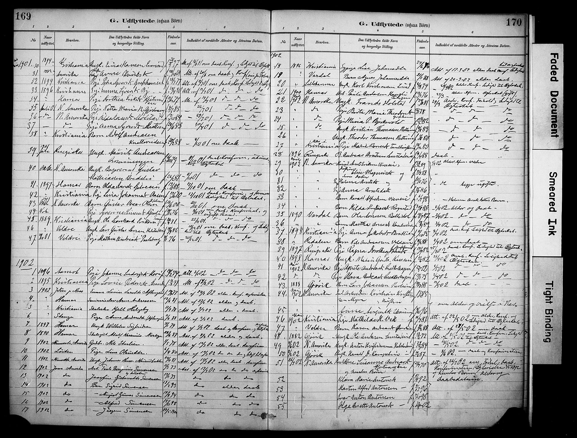 Nes prestekontor, Hedmark, SAH/PREST-020/K/Ka/L0011: Parish register (official) no. 11, 1887-1905, p. 169-170