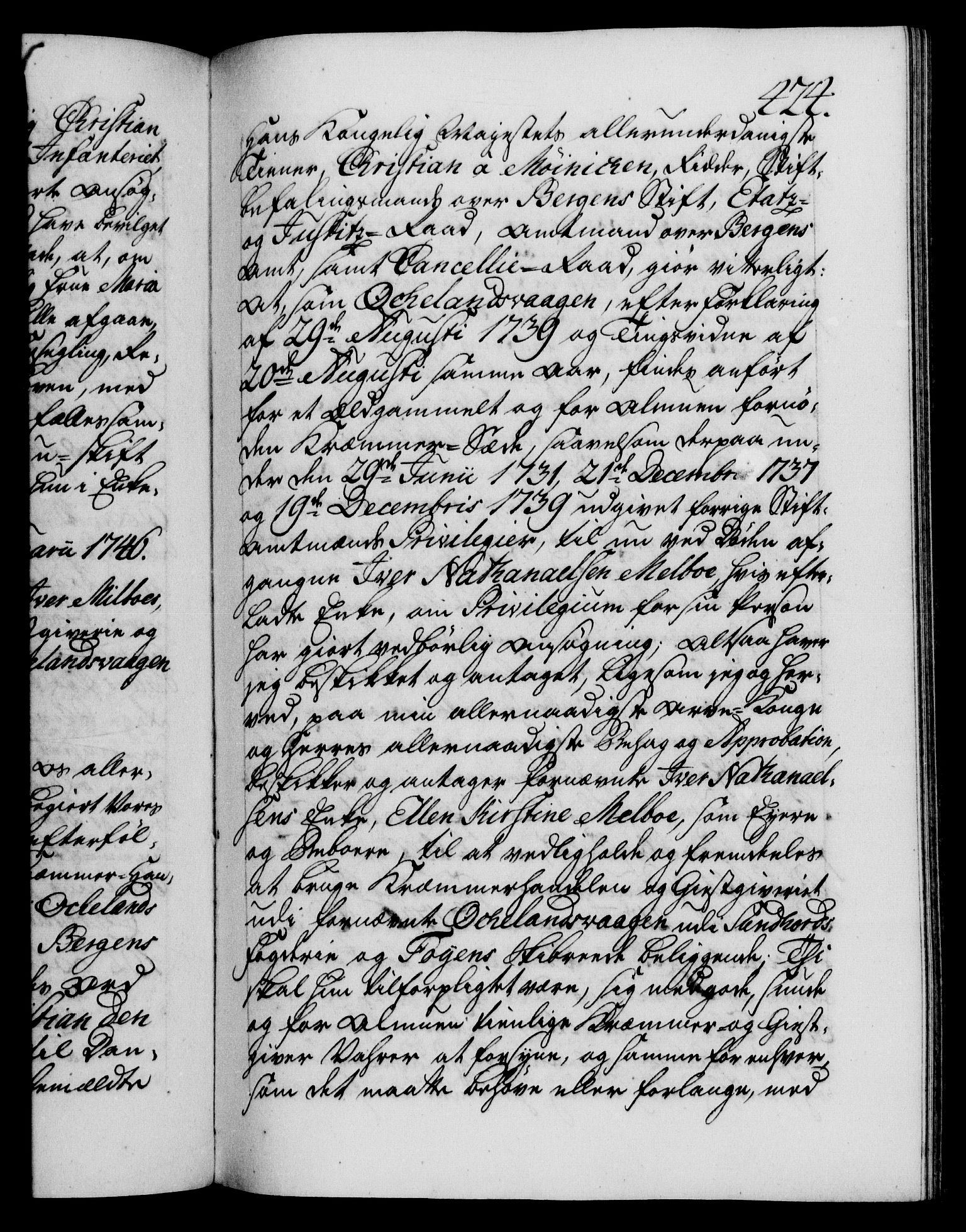 Danske Kanselli 1572-1799, AV/RA-EA-3023/F/Fc/Fca/Fcaa/L0034: Norske registre, 1745-1746, p. 424a