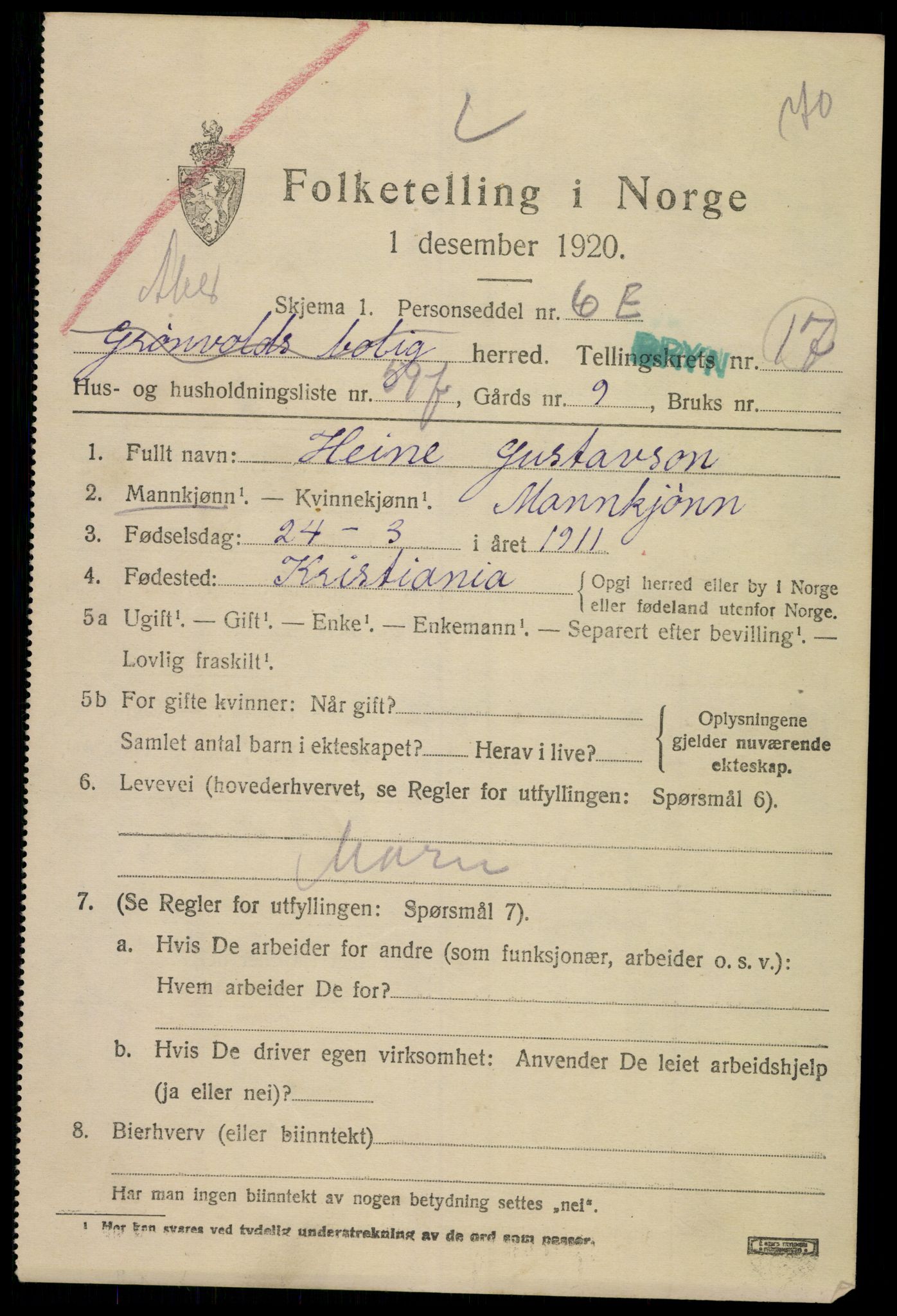 SAO, 1920 census for Aker, 1920, p. 102392