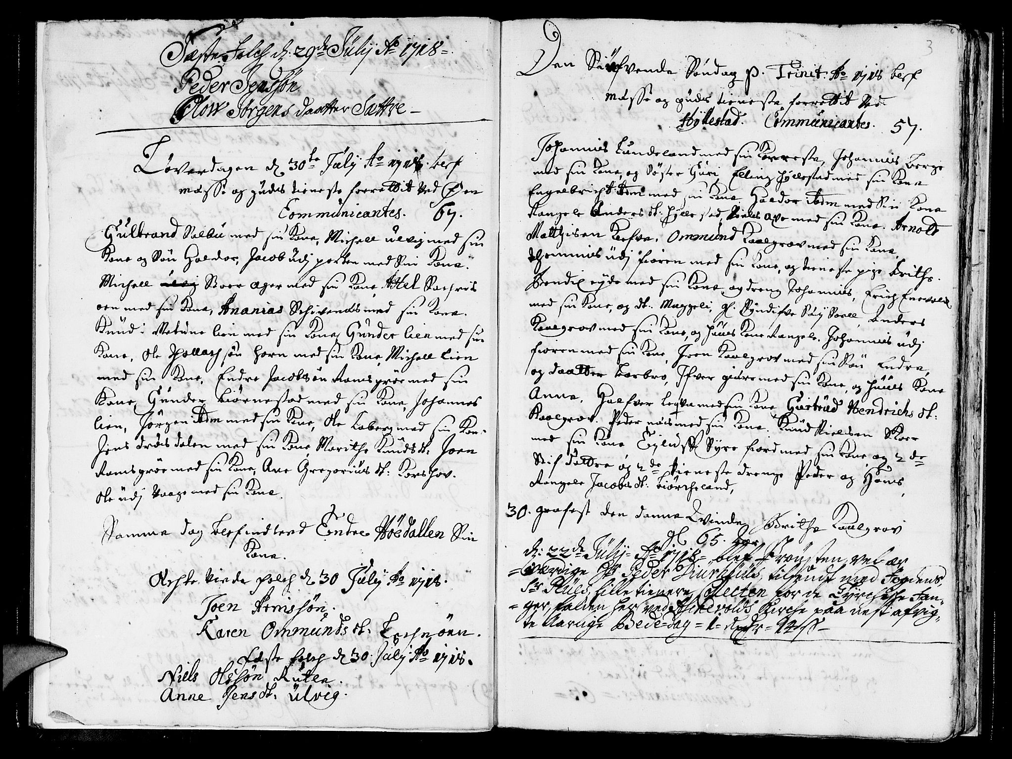 Askvoll sokneprestembete, SAB/A-79501/H/Haa/Haaa/L0004: Parish register (official) no. A 4, 1718-1722, p. 3