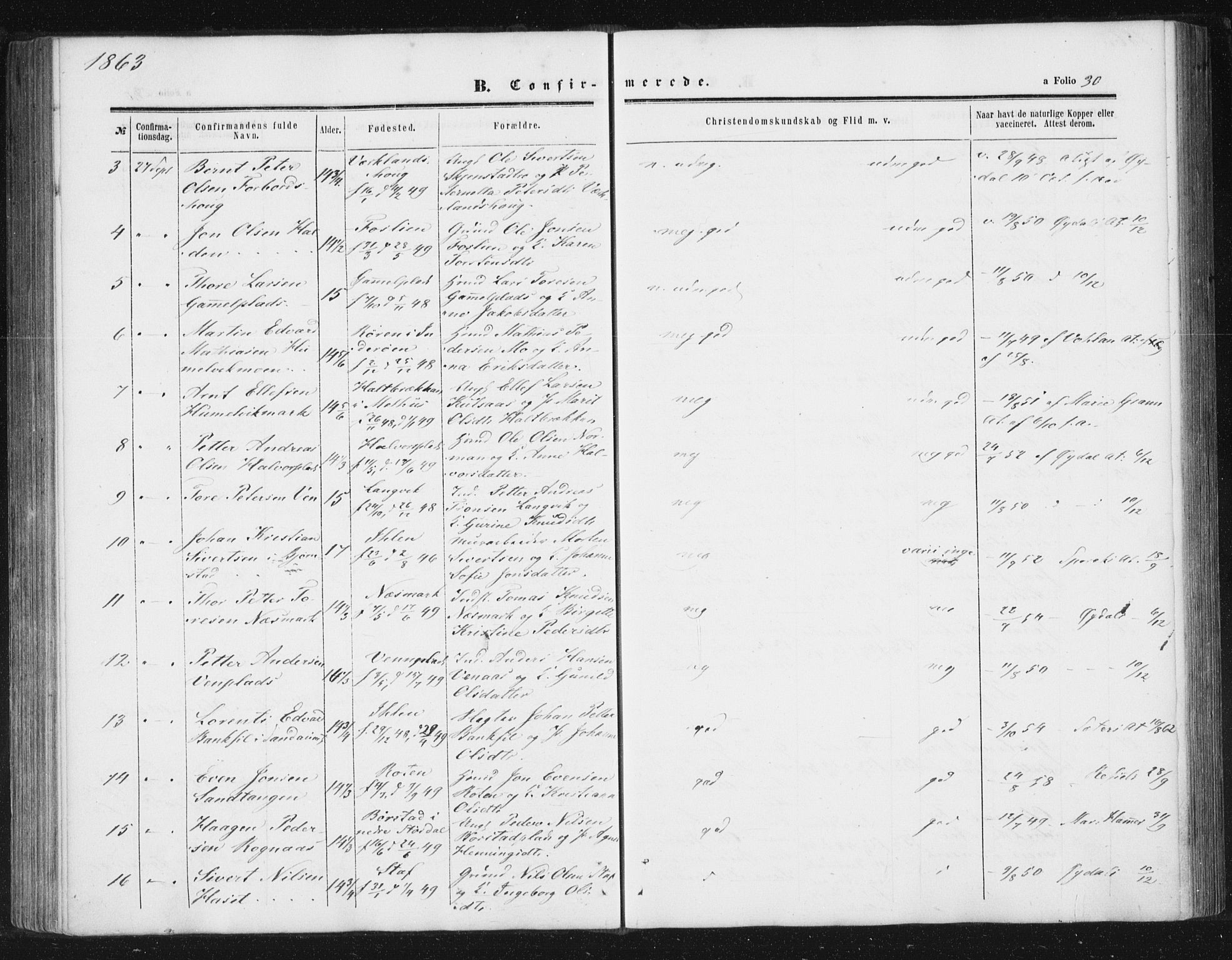 Ministerialprotokoller, klokkerbøker og fødselsregistre - Sør-Trøndelag, AV/SAT-A-1456/616/L0408: Parish register (official) no. 616A05, 1857-1865, p. 30