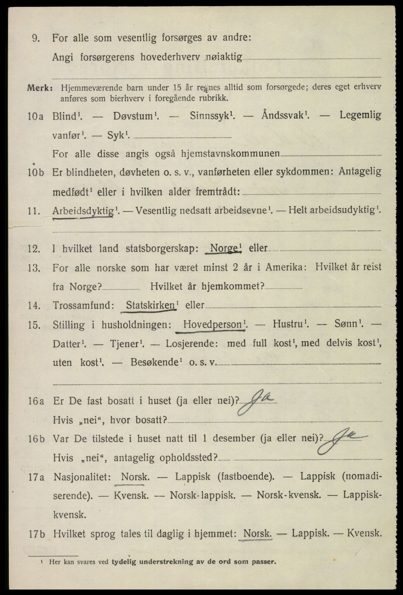 SAT, 1920 census for Hadsel, 1920, p. 8711