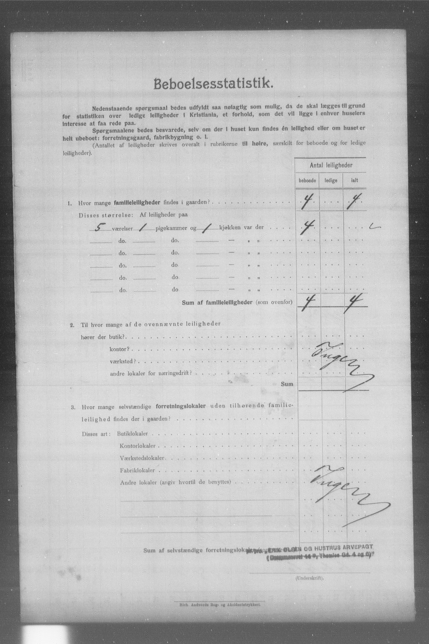 OBA, Municipal Census 1904 for Kristiania, 1904, p. 20735