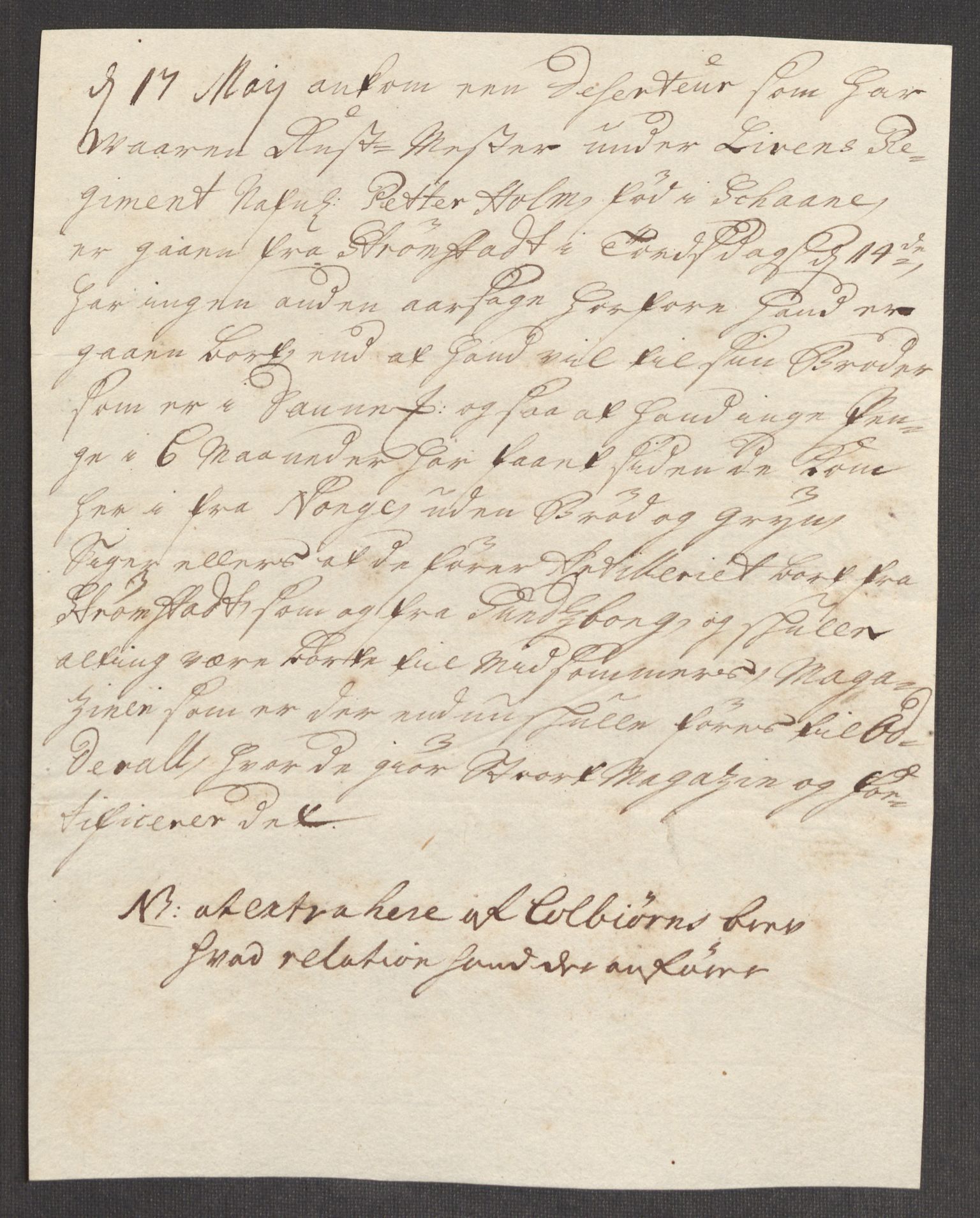 Kommanderende general (KG I) med Det norske krigsdirektorium, AV/RA-EA-5419/E/Eb/L0012: Kunnskap om fienden, kronologisk ordnet, 1718-1719, p. 683