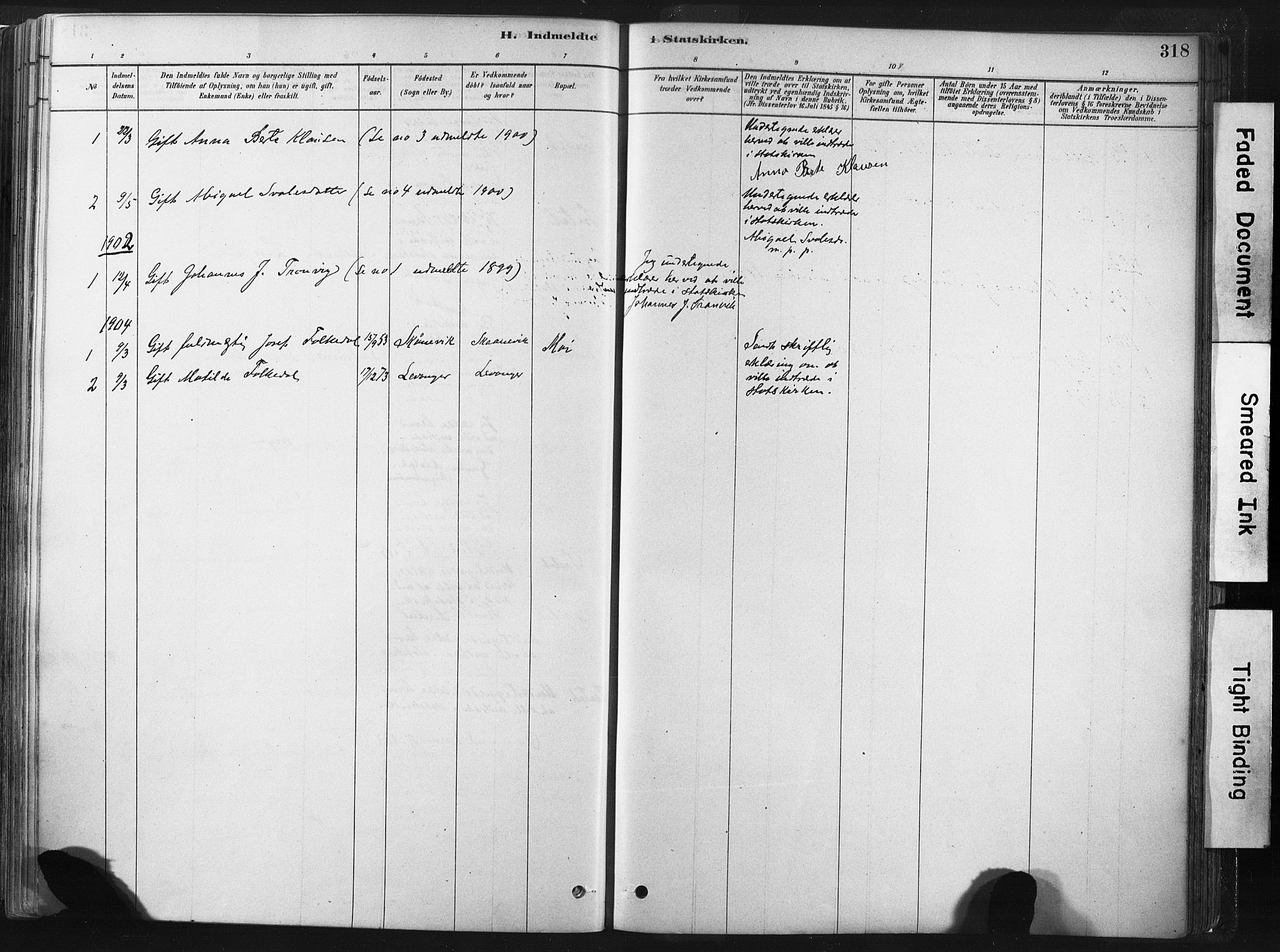 Lund sokneprestkontor, SAST/A-101809/S06/L0011: Parish register (official) no. A 10, 1877-1904, p. 318