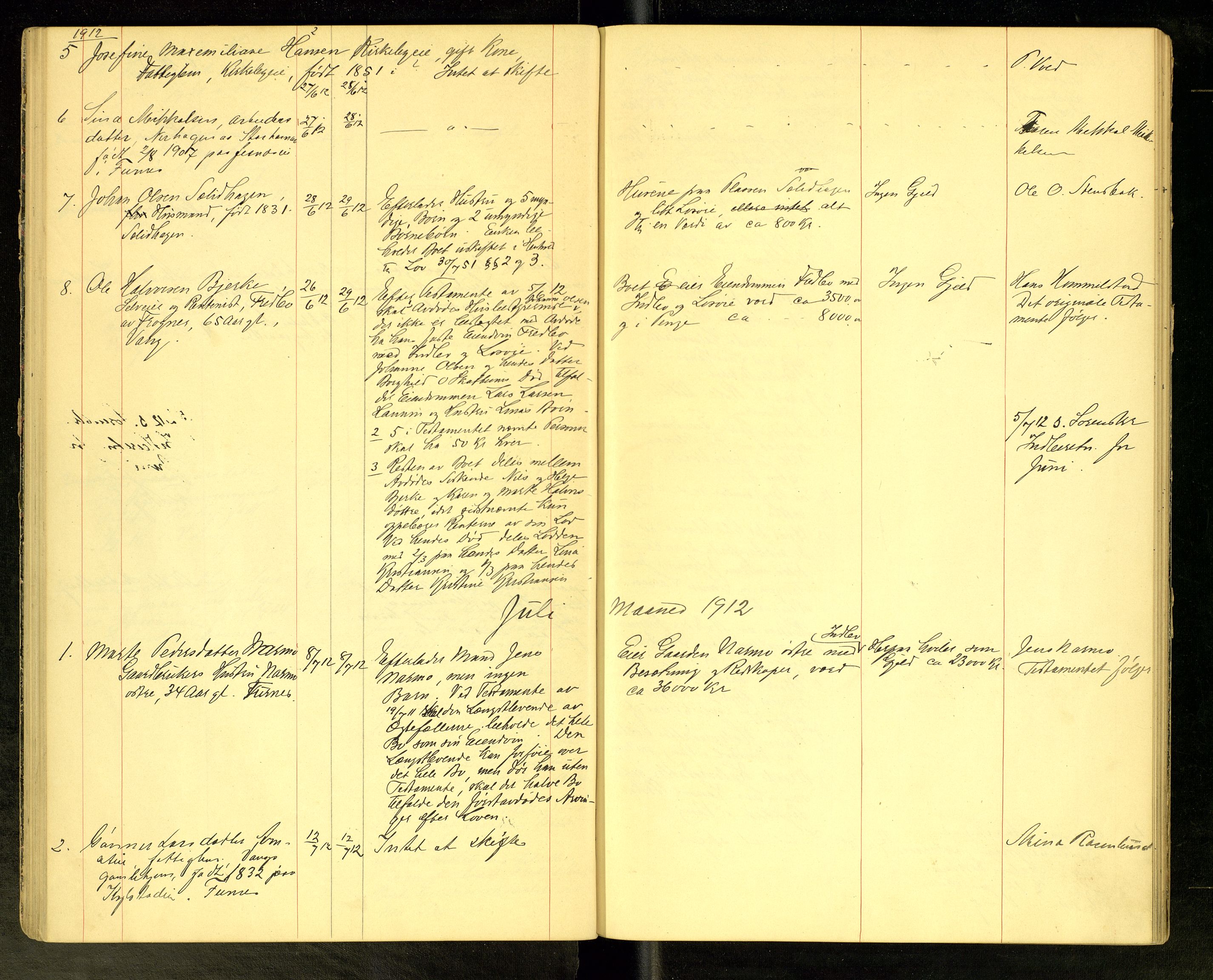 Vang, Hedmark, lensmannskontor, AV/SAH-LHV-018/H/Ha/L0006: Dødsfallsprotokoll, 1908-1915