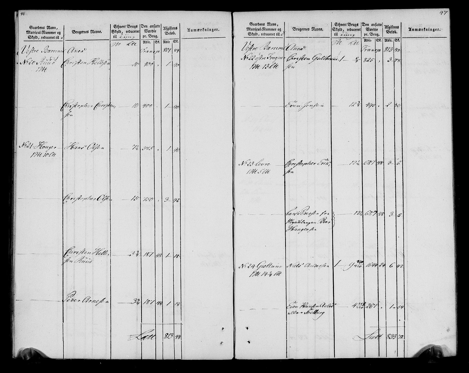 Rentekammeret inntil 1814, Realistisk ordnet avdeling, AV/RA-EA-4070/N/Ne/Nea/L0012: Aker fogderi. Oppebørselsregister, 1803-1804, p. 26