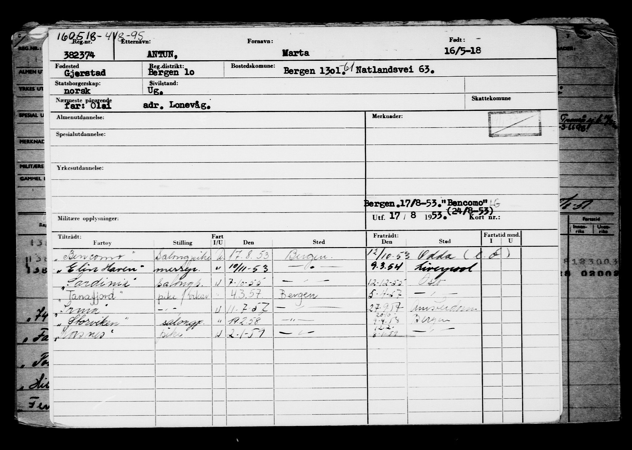 Direktoratet for sjømenn, AV/RA-S-3545/G/Gb/L0158: Hovedkort, 1918, p. 325