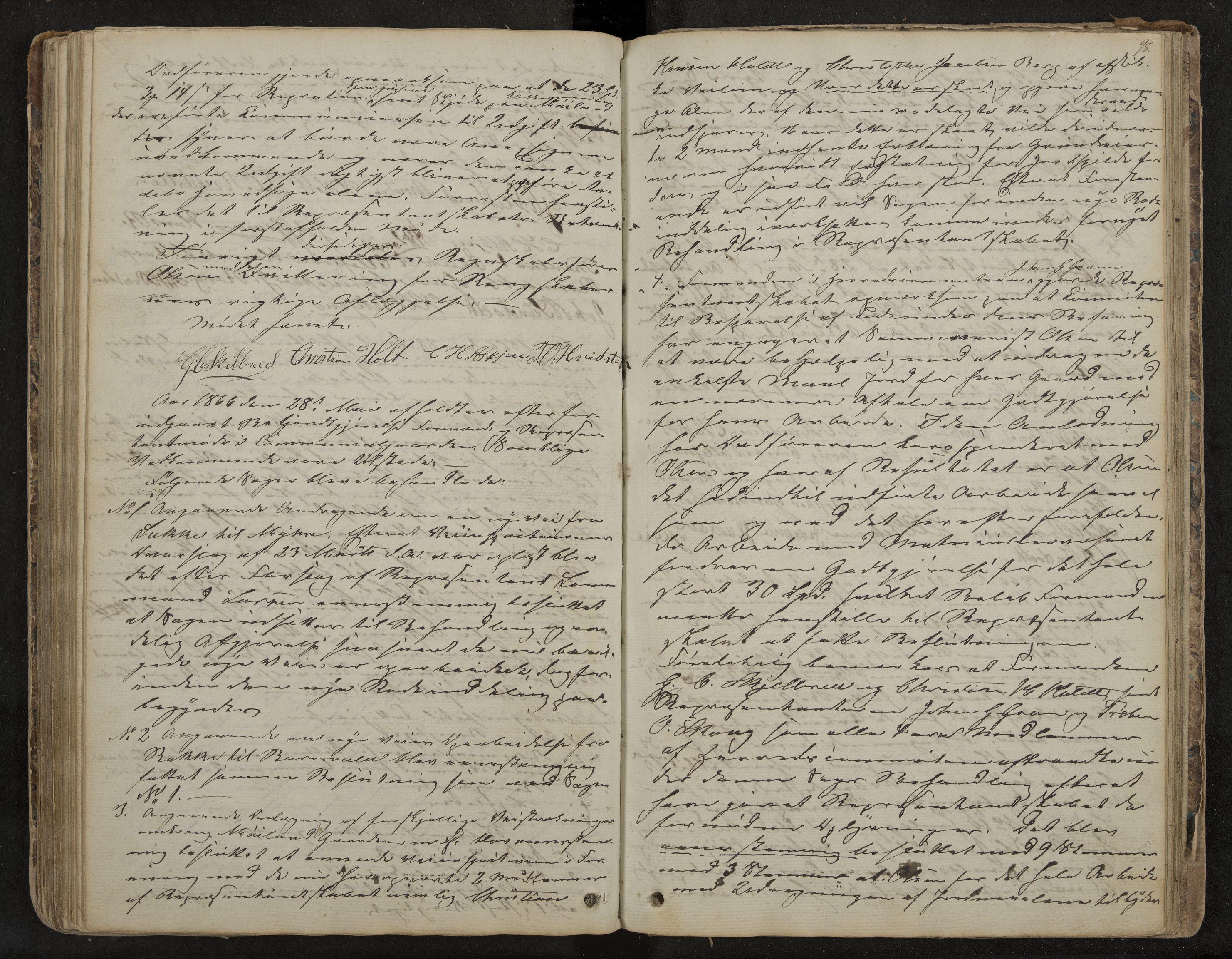 Andebu formannskap og sentraladministrasjon, IKAK/0719021-1/A/Aa/L0001: Møtebok med register, 1837-1869, p. 98