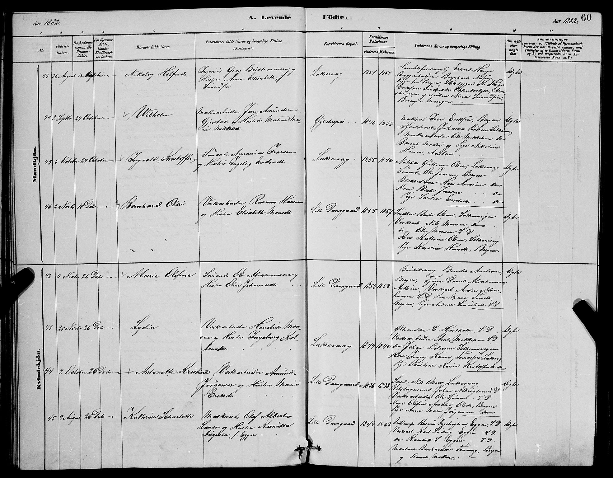 Laksevåg Sokneprestembete, SAB/A-76501/H/Ha/Hab/Haba/L0002: Parish register (copy) no. A 2, 1877-1887, p. 60