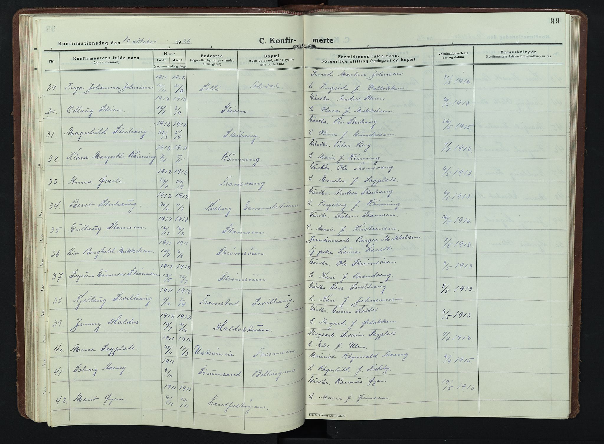 Alvdal prestekontor, AV/SAH-PREST-060/H/Ha/Hab/L0007: Parish register (copy) no. 7, 1924-1945, p. 99