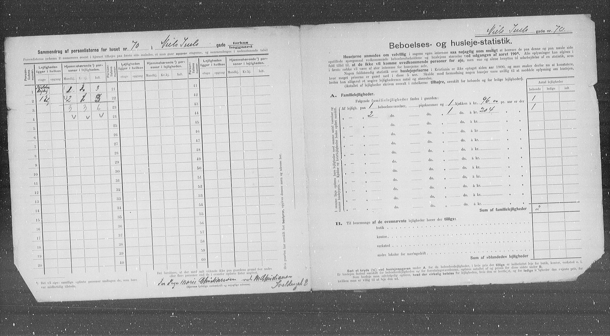 OBA, Municipal Census 1905 for Kristiania, 1905, p. 37407