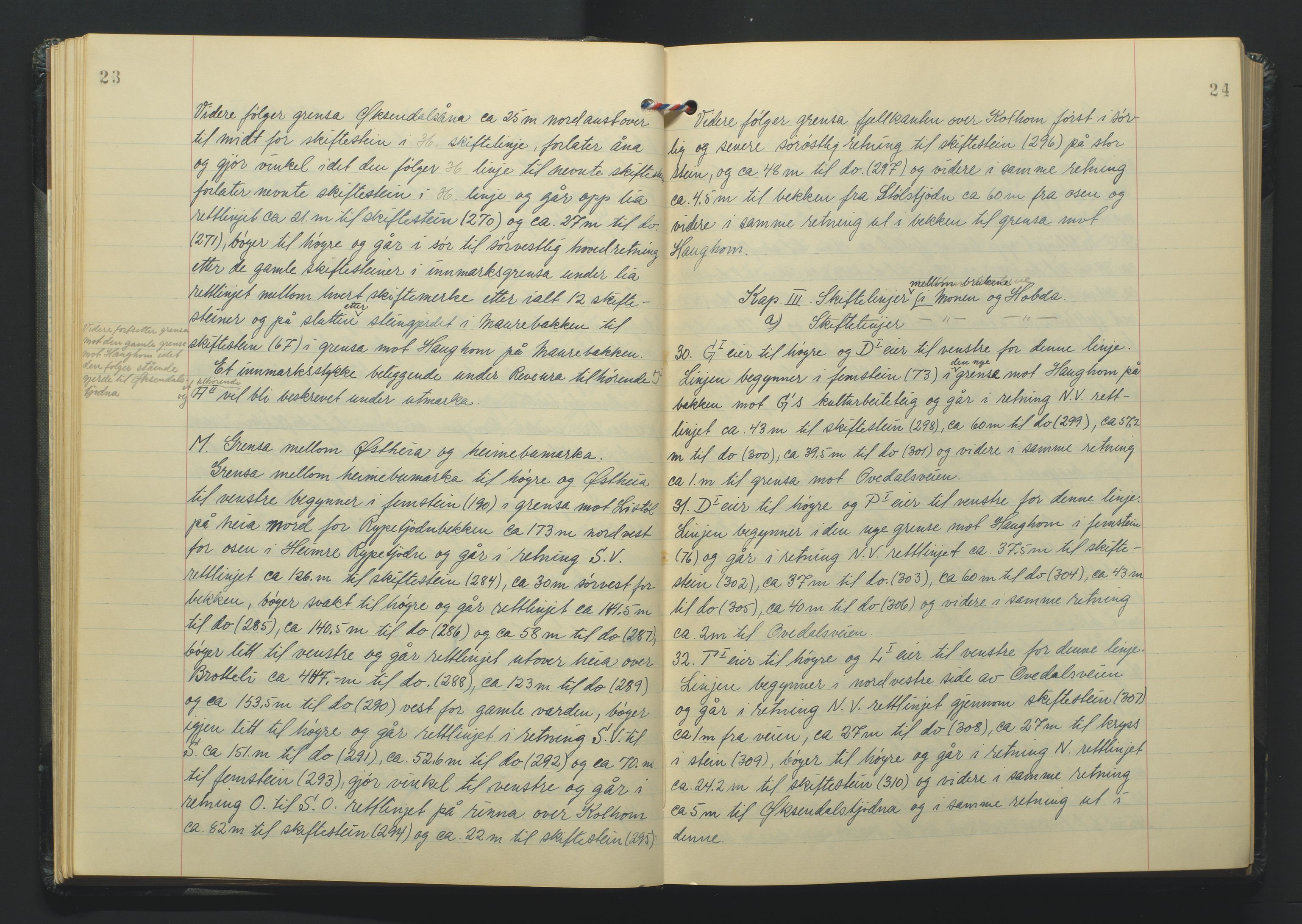 Lista jordskifterett, AV/SAK-1541-0005/F/Fa/L0003: Jordskifterettsbok Flekkefjord domssokn, med gårdsregister nr 9, 1956-1963, p. 23-24