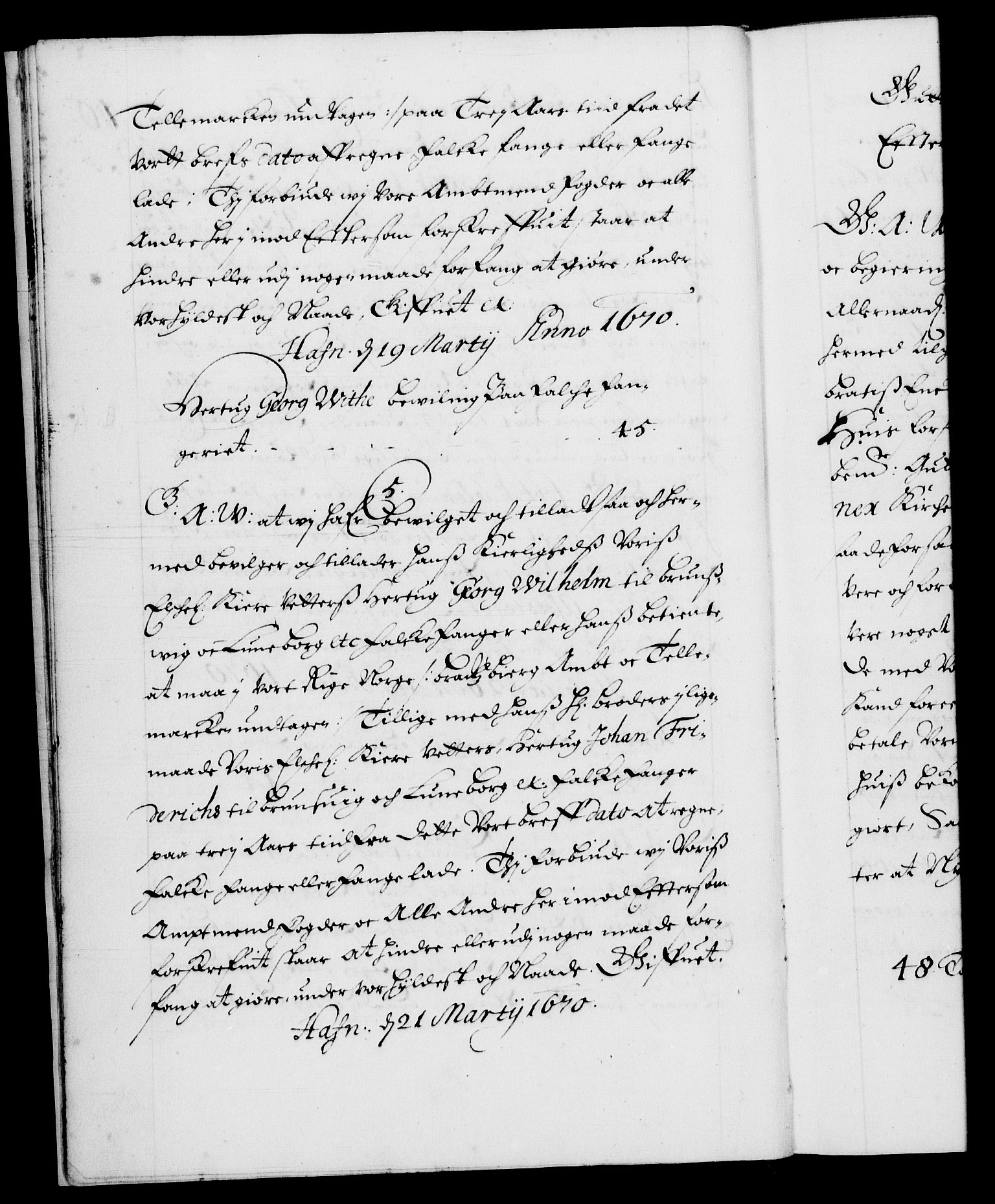 Danske Kanselli 1572-1799, RA/EA-3023/F/Fc/Fca/Fcaa/L0011: Norske registre (mikrofilm), 1670-1673, p. 10b