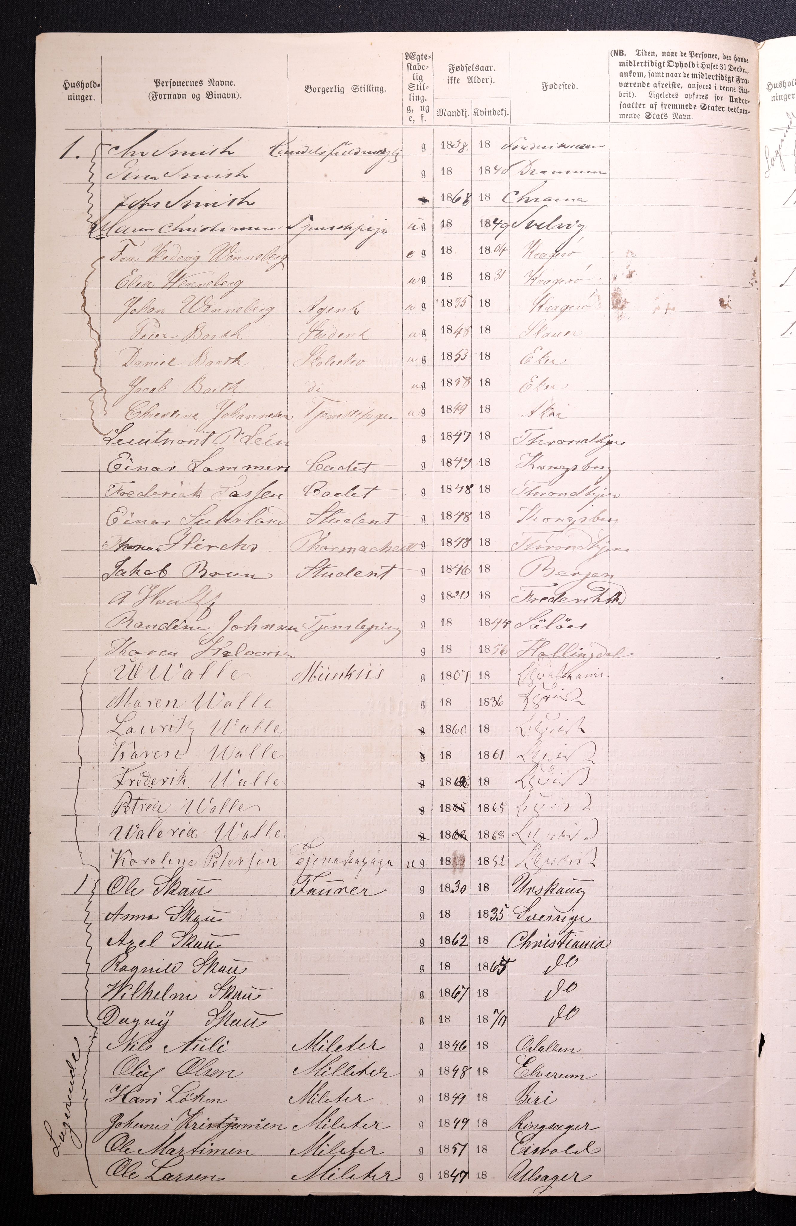 RA, 1870 census for 0301 Kristiania, 1870, p. 1296