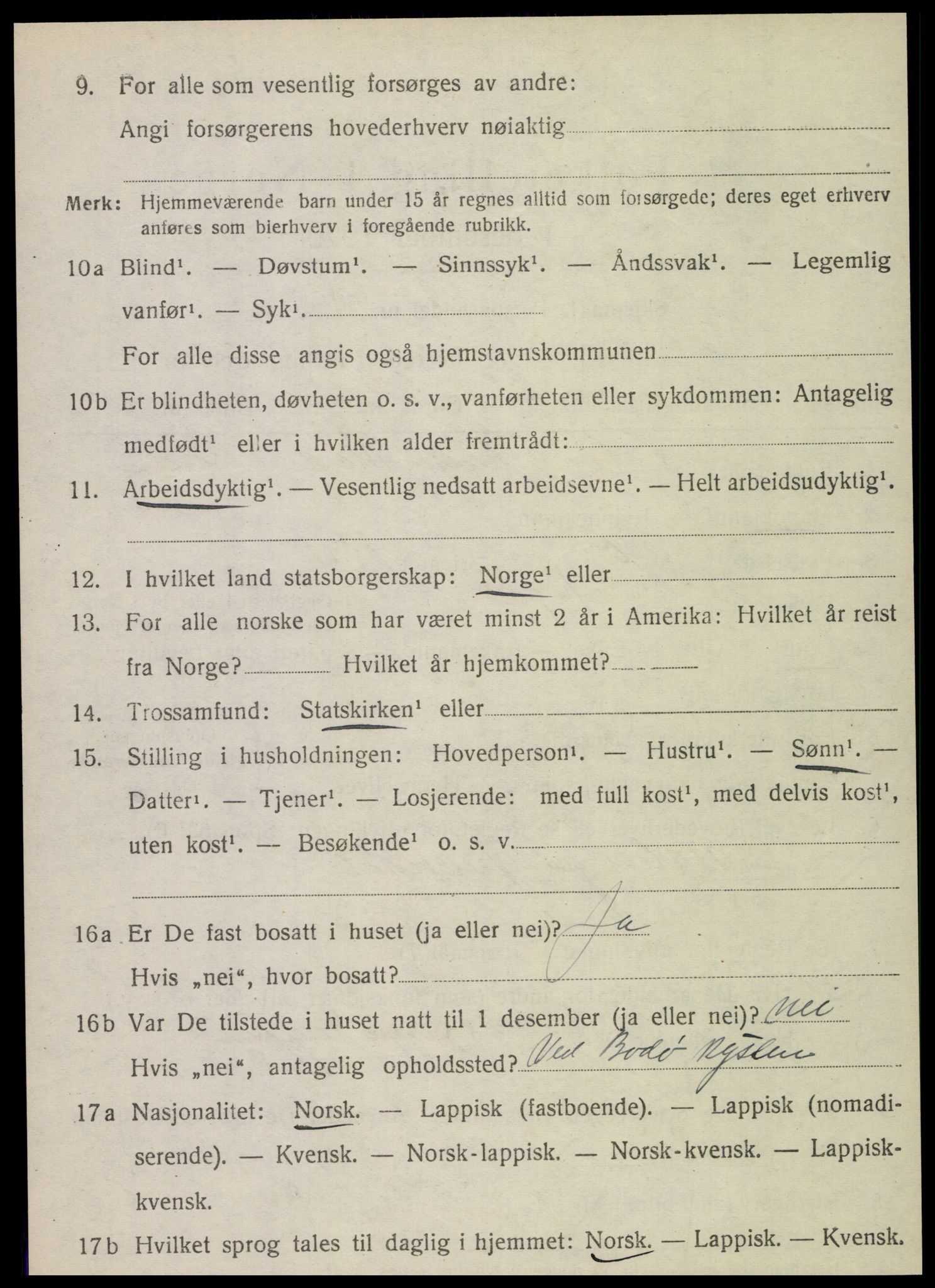 SAT, 1920 census for Vega, 1920, p. 4584