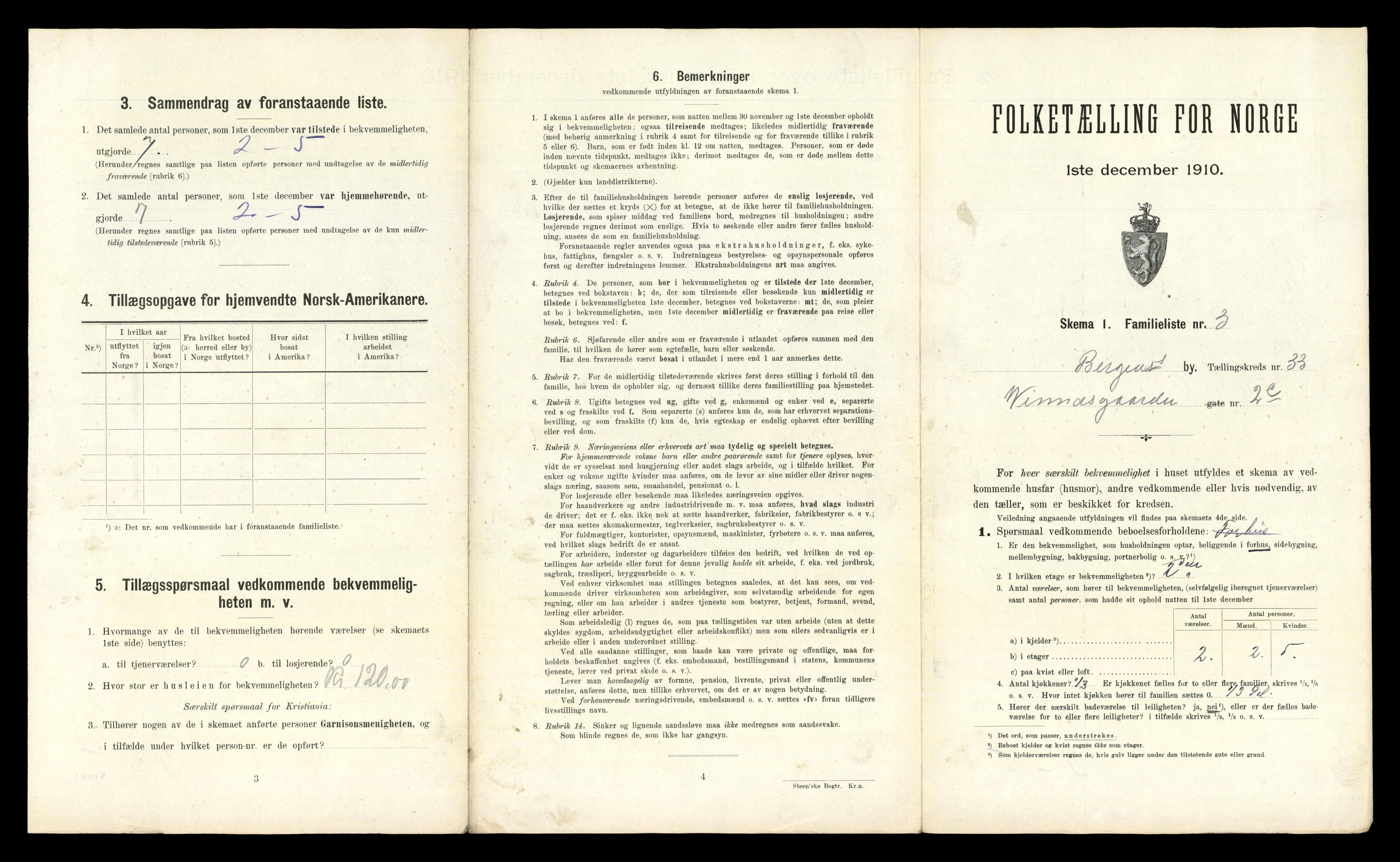 RA, 1910 census for Bergen, 1910, p. 11325