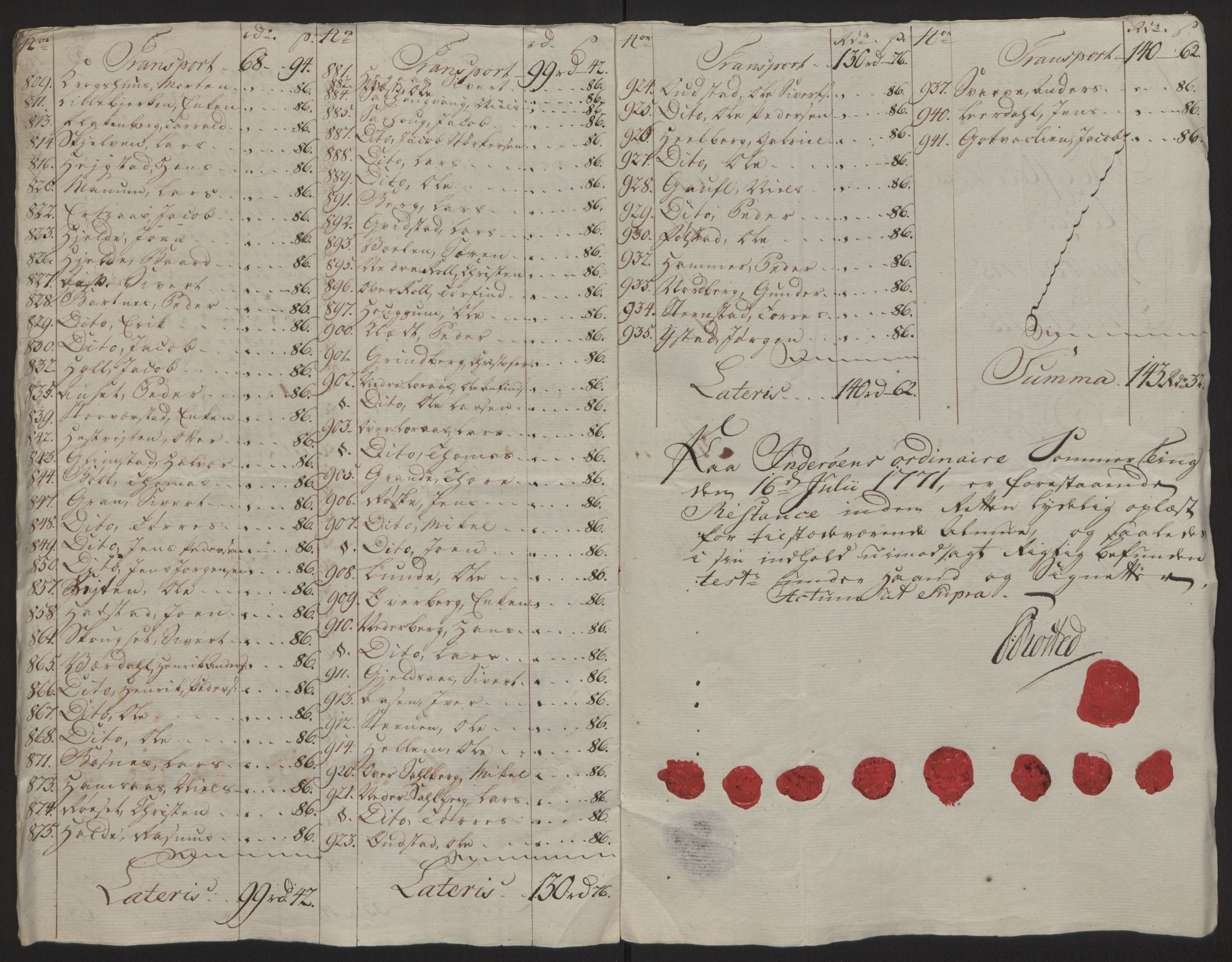 Rentekammeret inntil 1814, Reviderte regnskaper, Fogderegnskap, AV/RA-EA-4092/R63/L4420: Ekstraskatten Inderøy, 1762-1772, p. 336