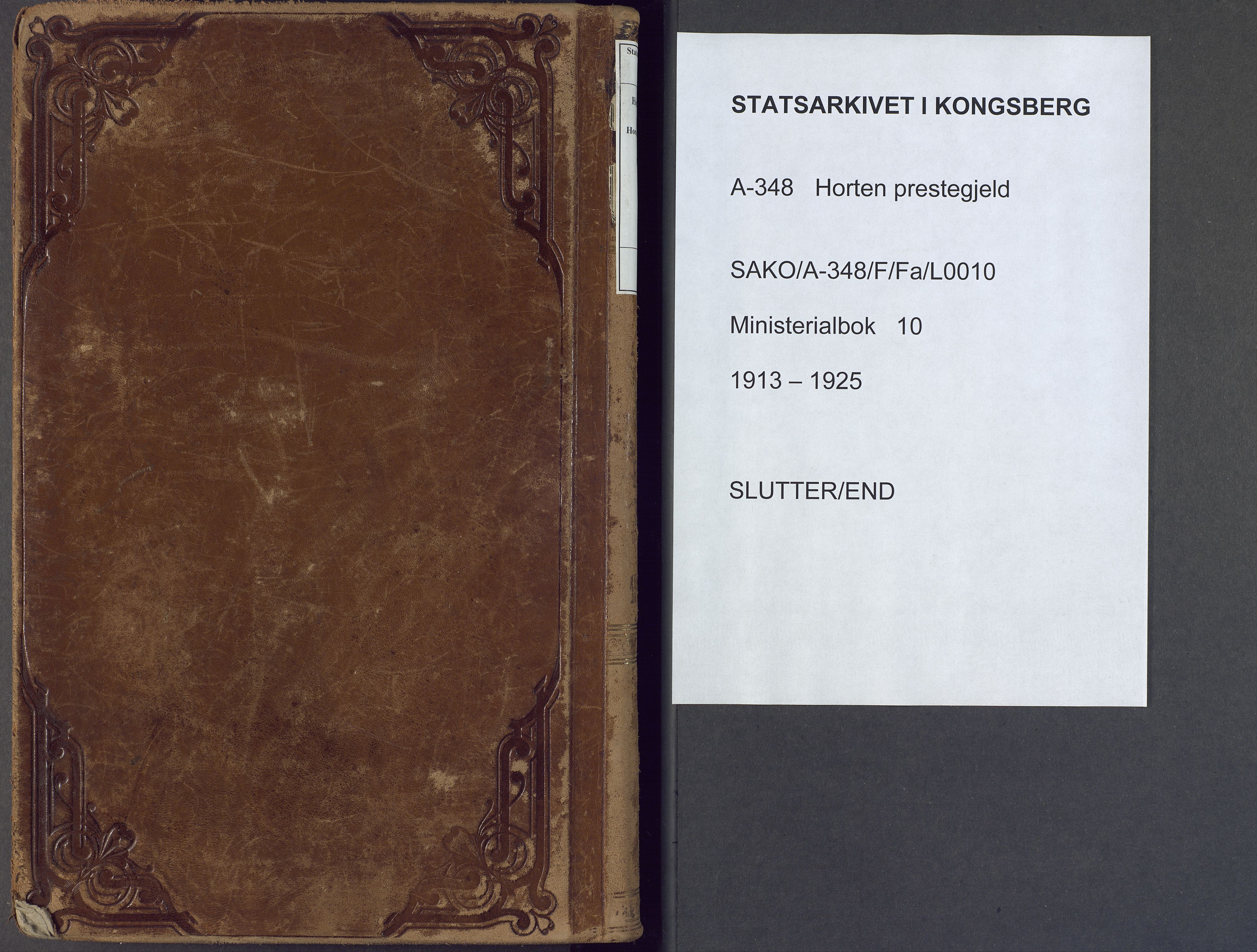 Horten kirkebøker, AV/SAKO-A-348/F/Fa/L0010: Parish register (official) no. 10, 1913-1925