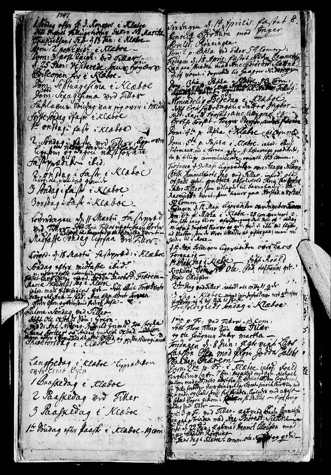 Ministerialprotokoller, klokkerbøker og fødselsregistre - Sør-Trøndelag, SAT/A-1456/618/L0436: Parish register (official) no. 618A01, 1741-1749, p. 8