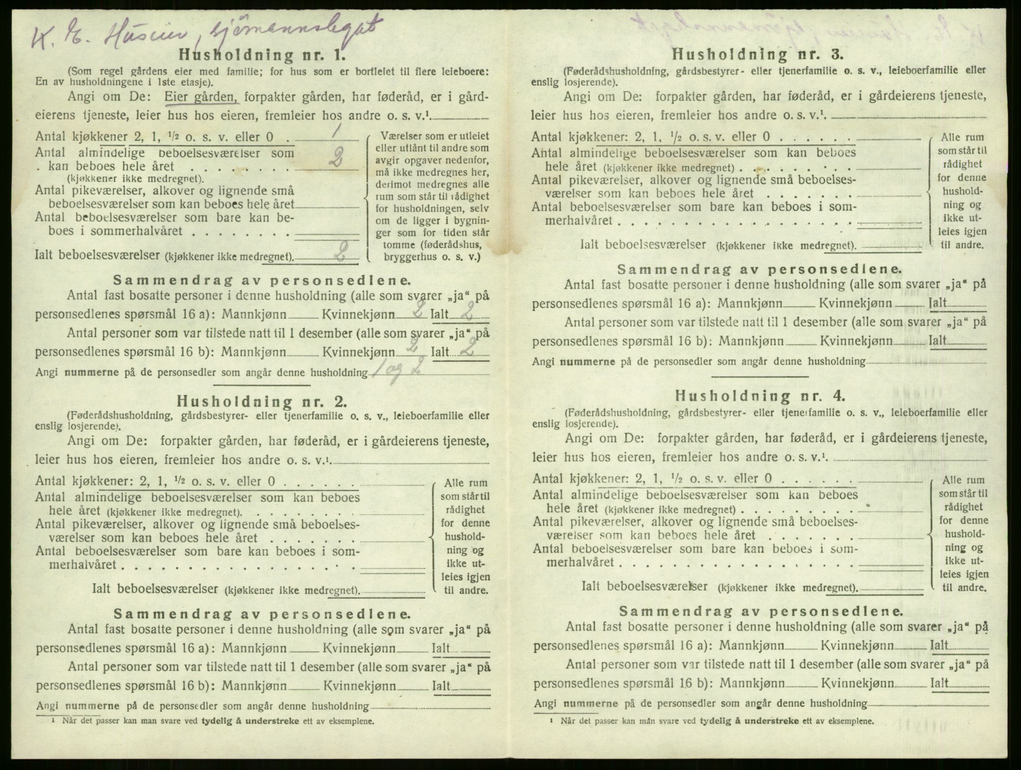 SAKO, 1920 census for Sem, 1920, p. 2055