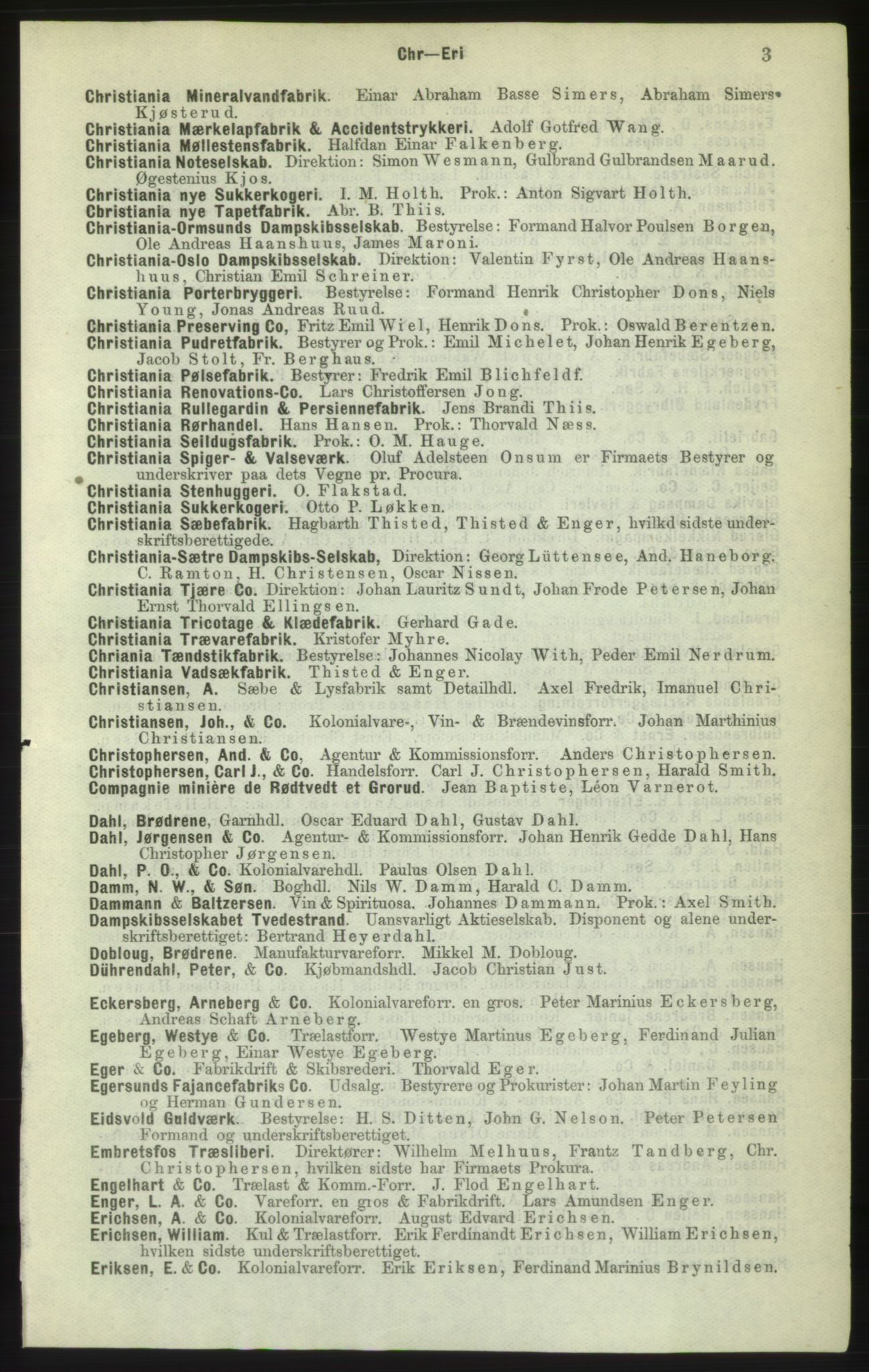 Kristiania/Oslo adressebok, PUBL/-, 1882, p. 3