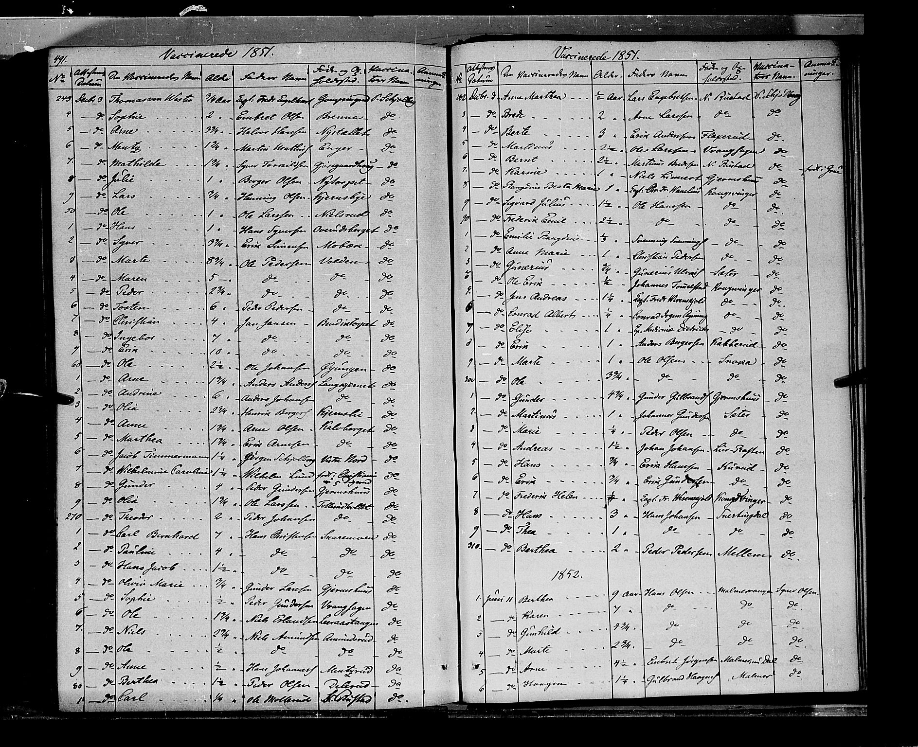 Vinger prestekontor, AV/SAH-PREST-024/H/Ha/Haa/L0009: Parish register (official) no. 9, 1847-1855, p. 491