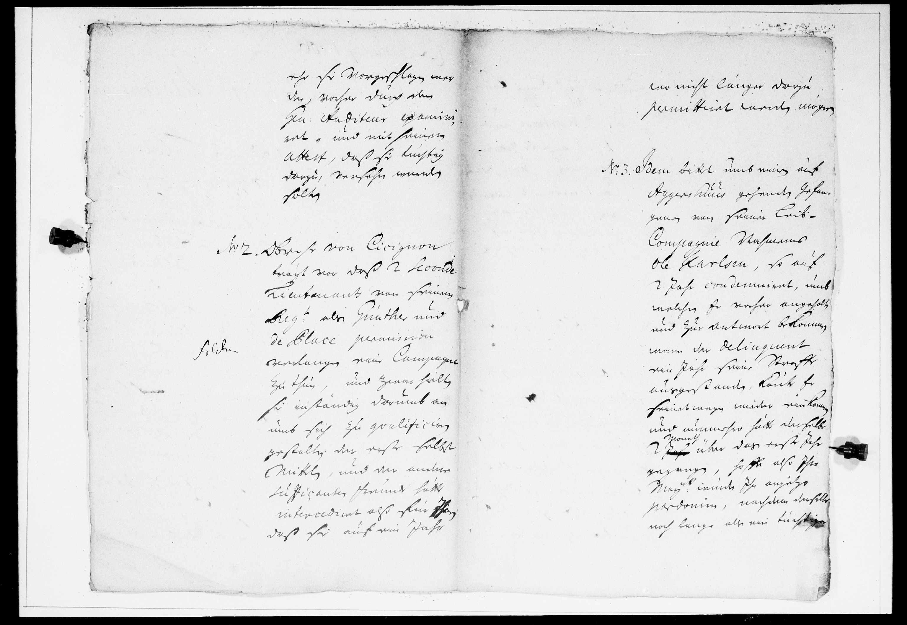 Krigskollegiet, Krigskancelliet, DRA/A-0006/-/0951-0956: Refererede sager, 1706, p. 3