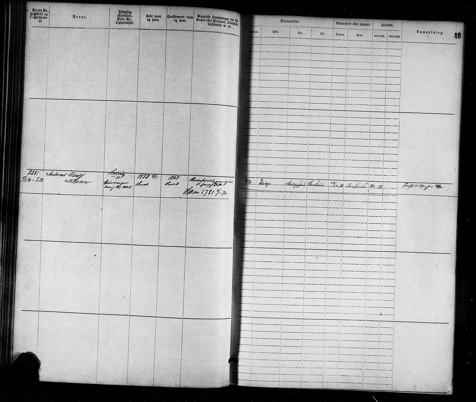 Farsund mønstringskrets, AV/SAK-2031-0017/F/Fa/L0001: Annotasjonsrulle nr 1-1920 med register, M-1, 1869-1877, p. 72